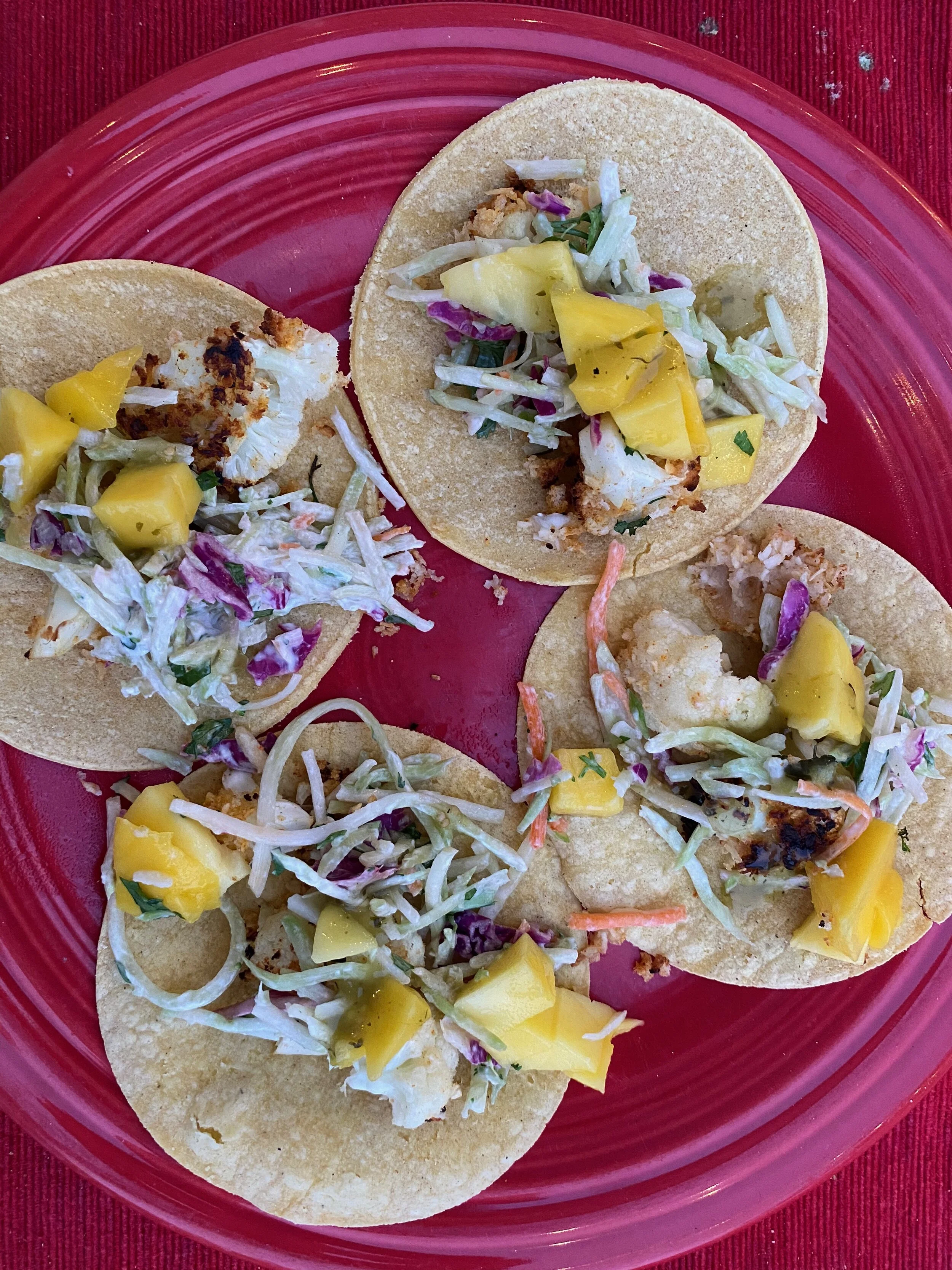 Creamy Buffalo Cauli Tacos