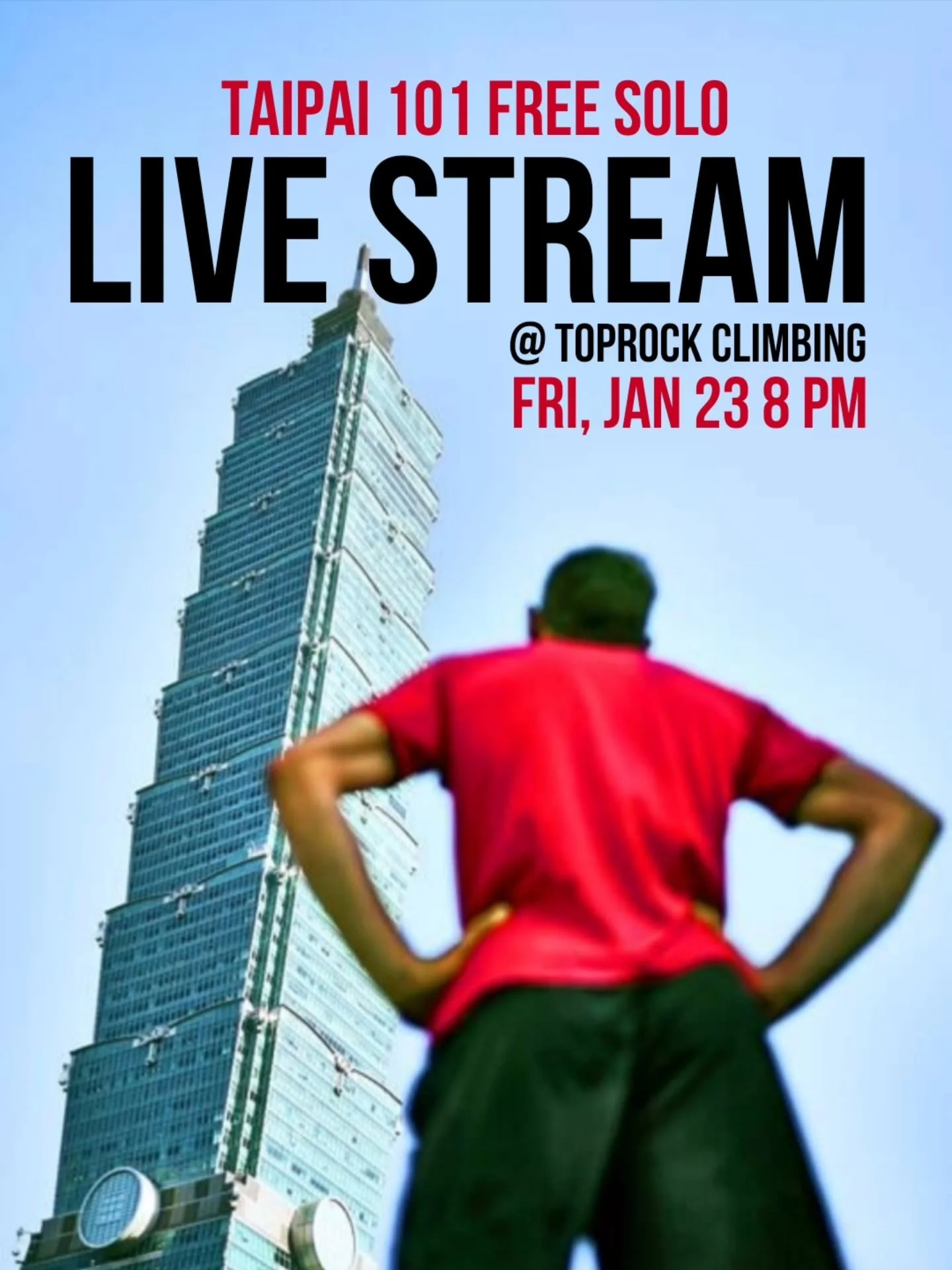 Tonight at Toprock - History goes live at 8 PM as @alexhonnold free-solos the Taipei 101. Stick around for Dark Side of the Moonboard &mdash; candy, giveaways, and cosmic vibes 🌌