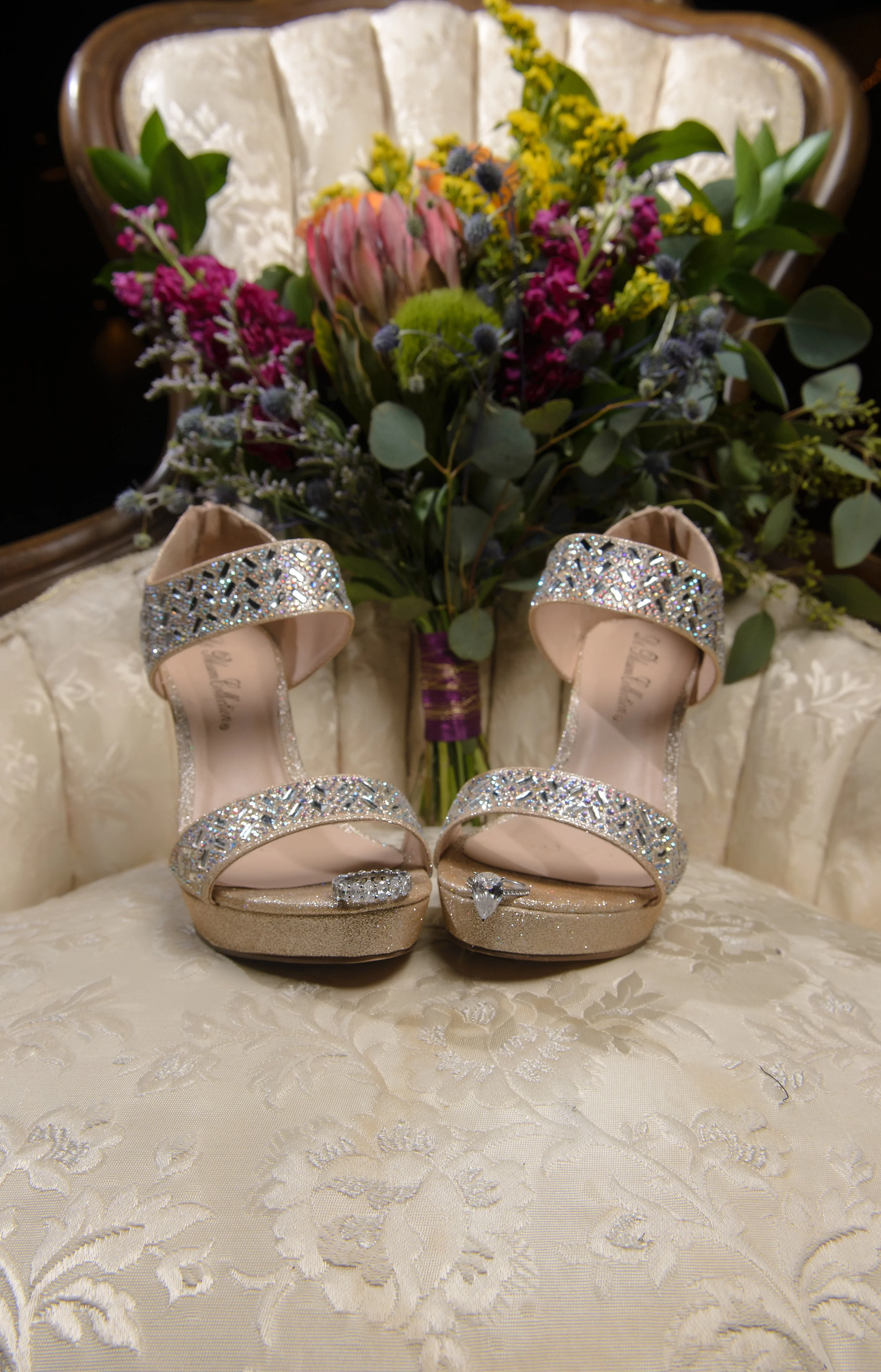 Photographer in OKC wedding day details The Palace Event Center