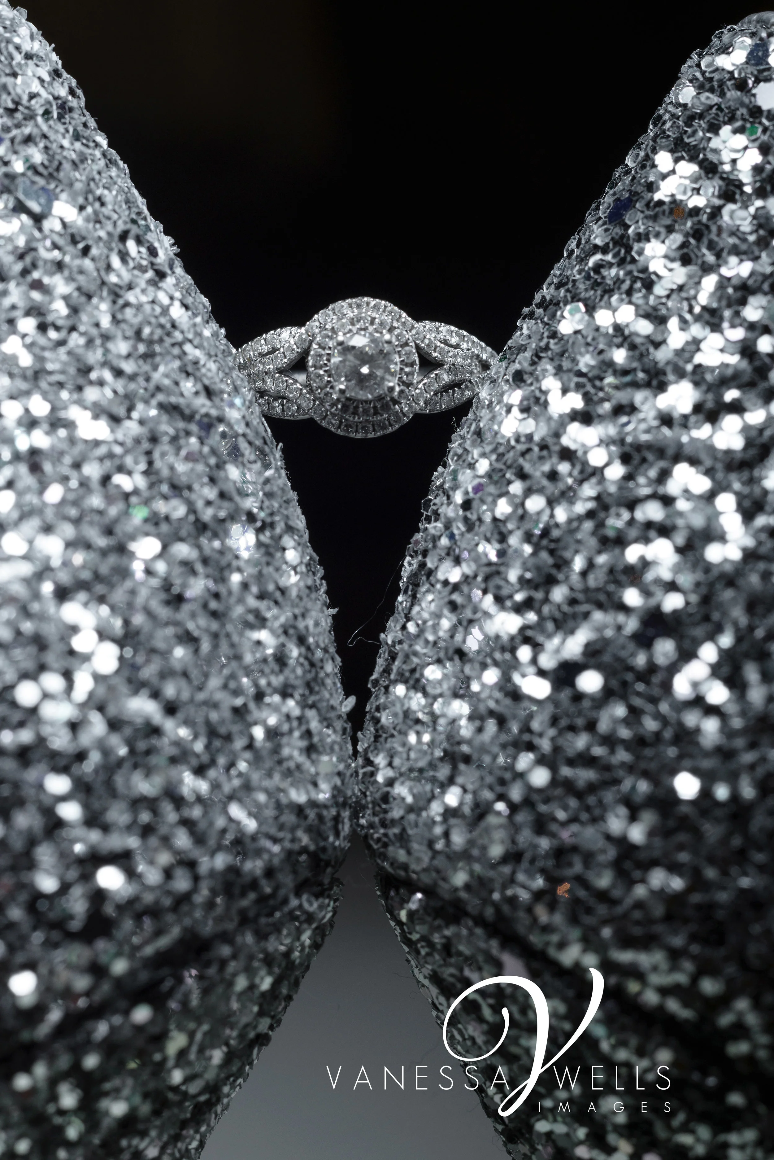Betsy Johnson shoes, Ring Shot, OKC Wedding Photographer