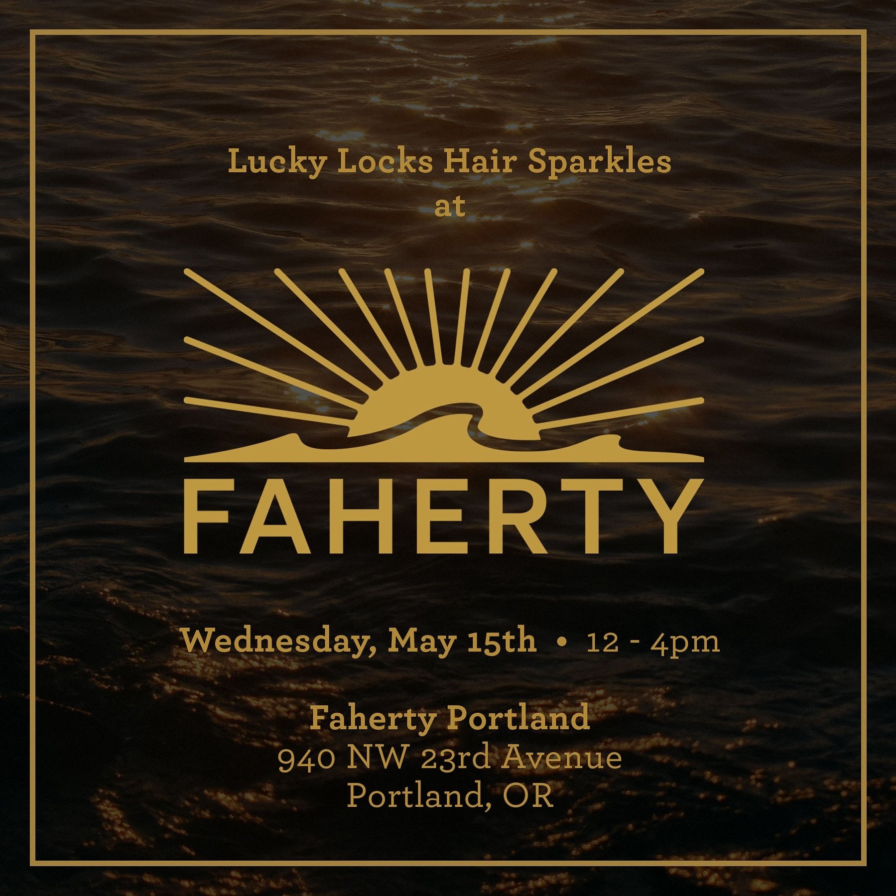 Lucky Locks has been working with Faherty in Los Angeles, New York &amp; Nashville for the last few years and we are now excited to bring some sparkle to their corner of the PNW! 

Only a few slots remain for our first Portland @fahertybrand pop-up c