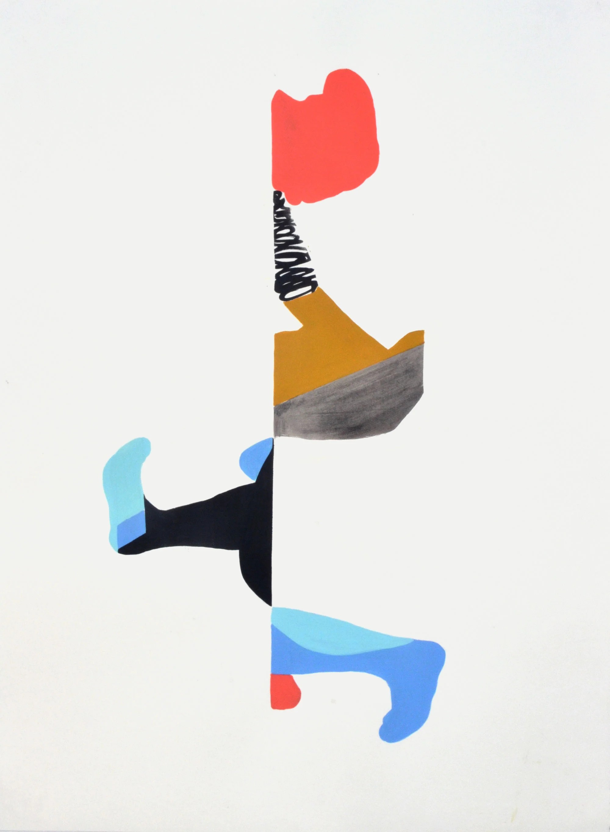 2014, Acrylic, ink on paper 22" x 30"