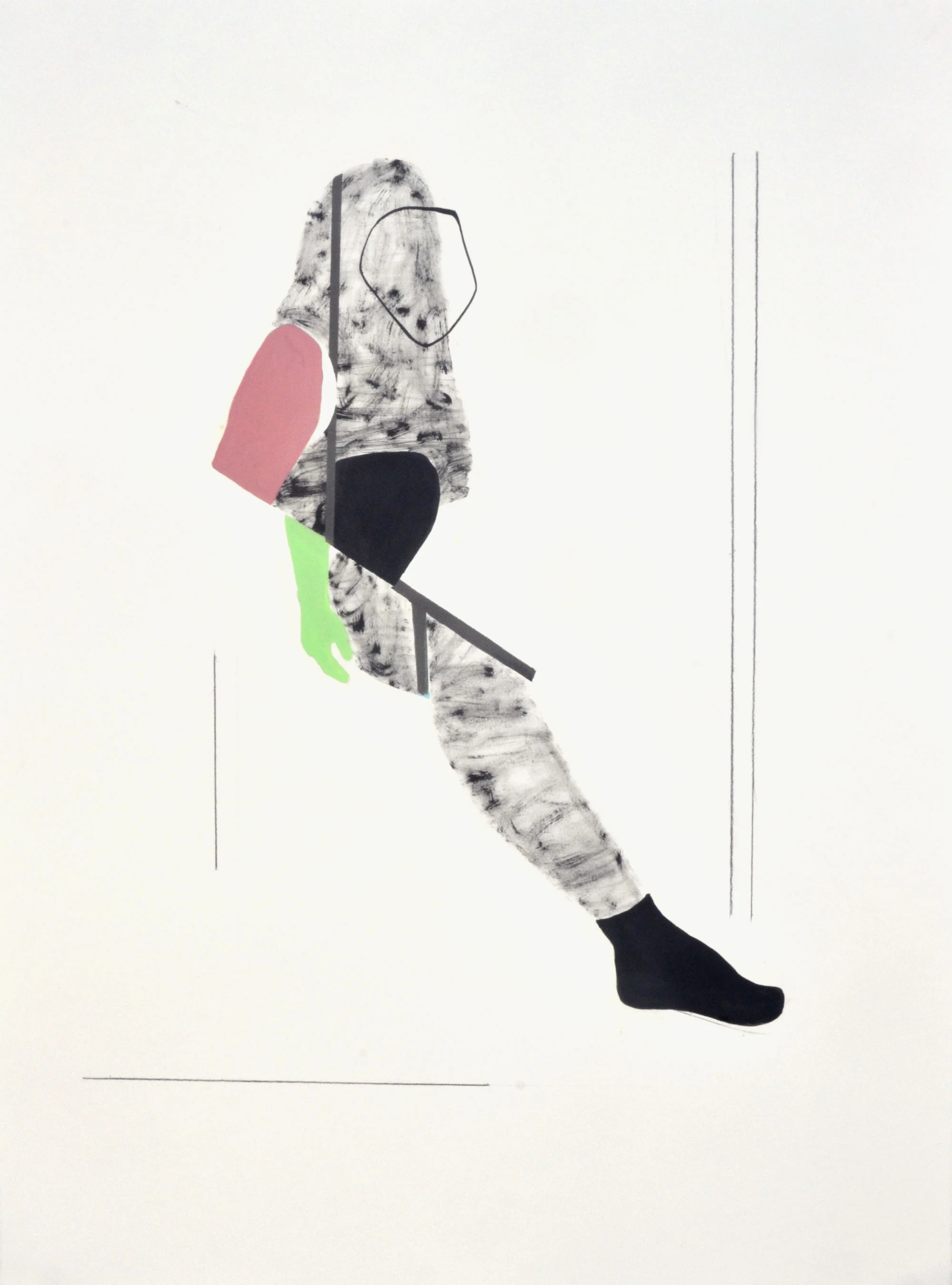 2014, Acrylic, ink, graphite on paper 22" x 30"