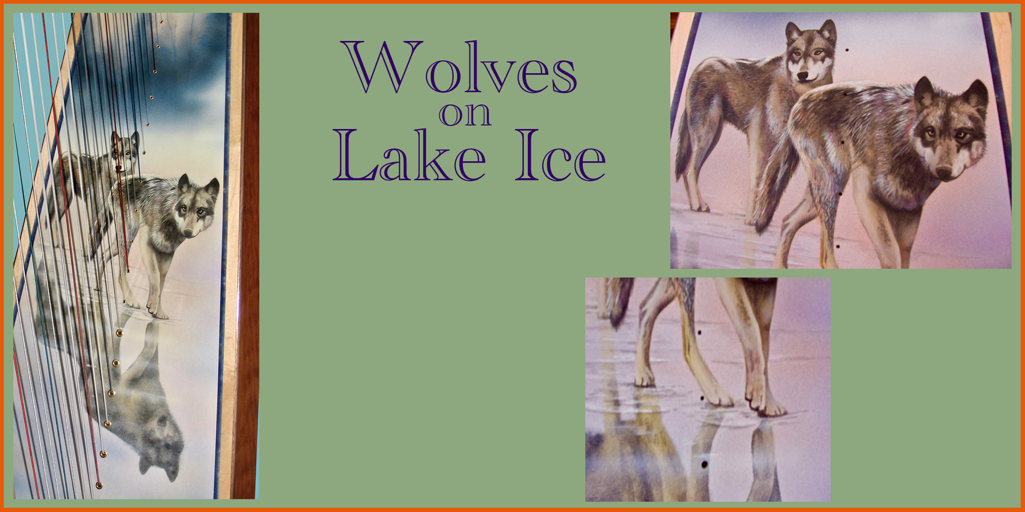 Wolves on Lake Ice