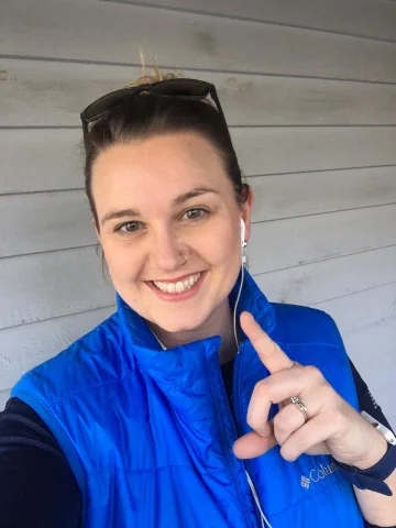 My "just 1 mile today!" selfie for my running group!