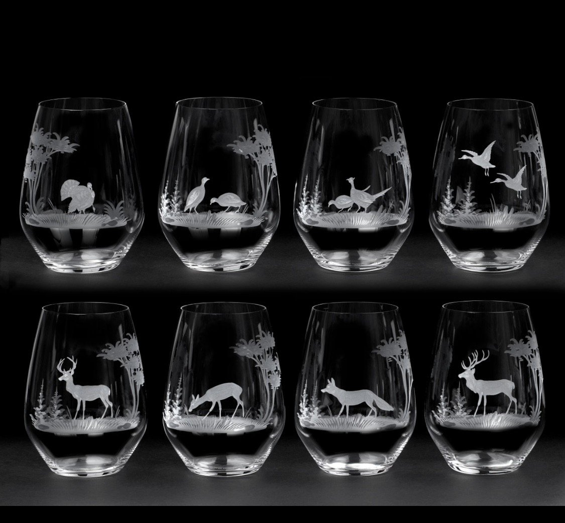 Set of 8 Stemless Wine Glass