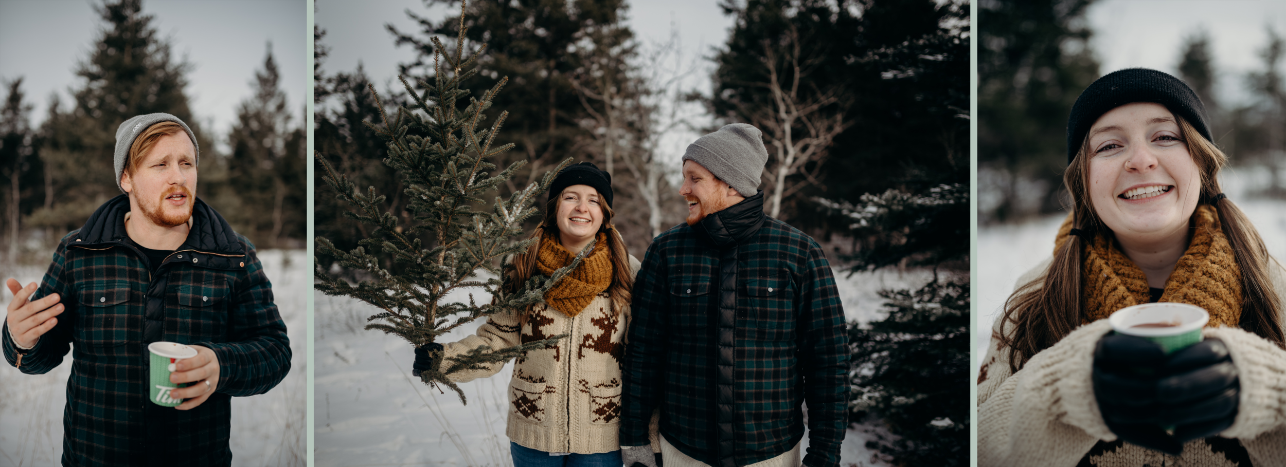 This is us celebrating our new-found Christmas tree with home-made hot chocolate. Not from Tim Hortons. Good Canadians don't love Tim Hortons.