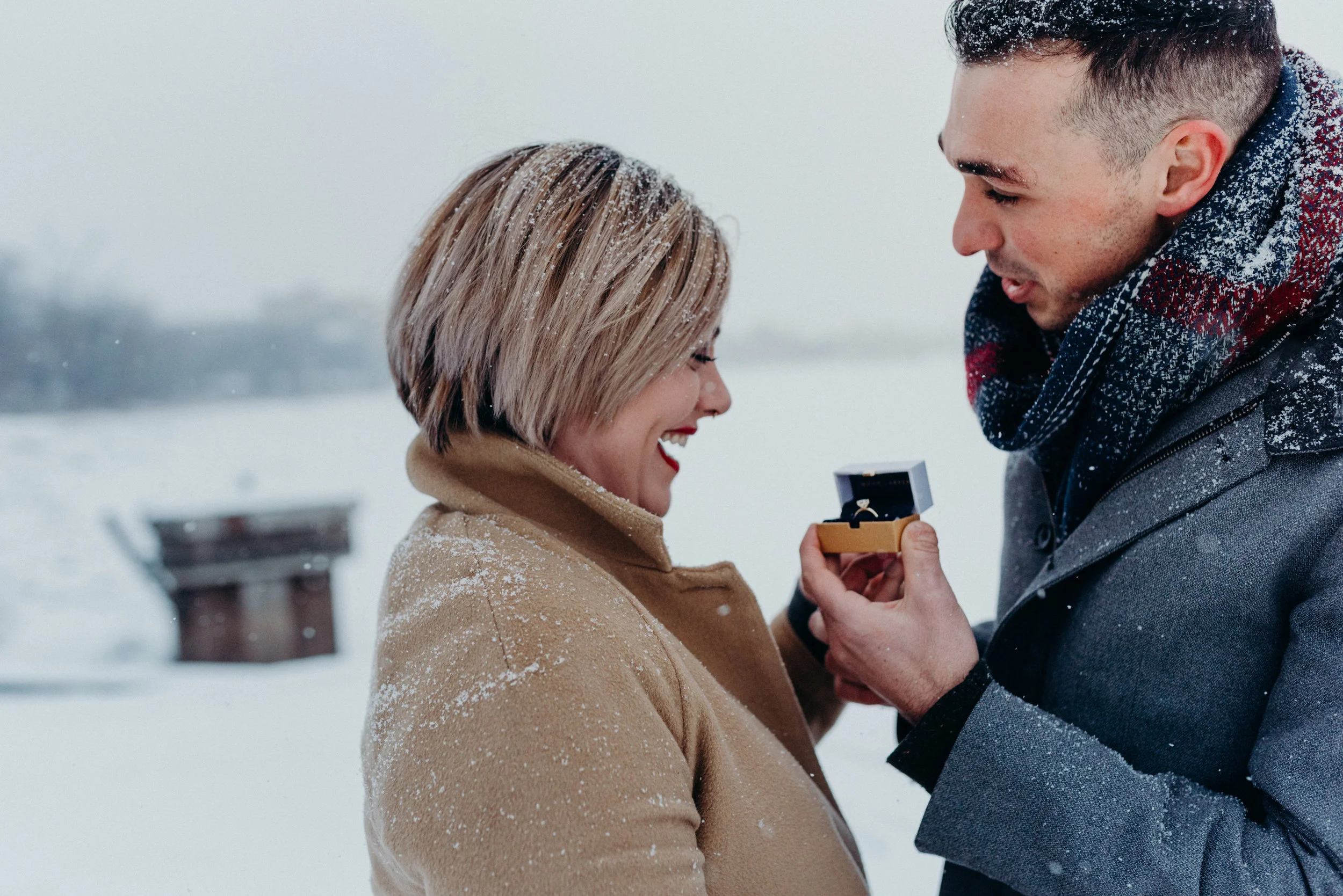 Some things can’t wait for Summer to come back. Aled’s proposal to Jaz.