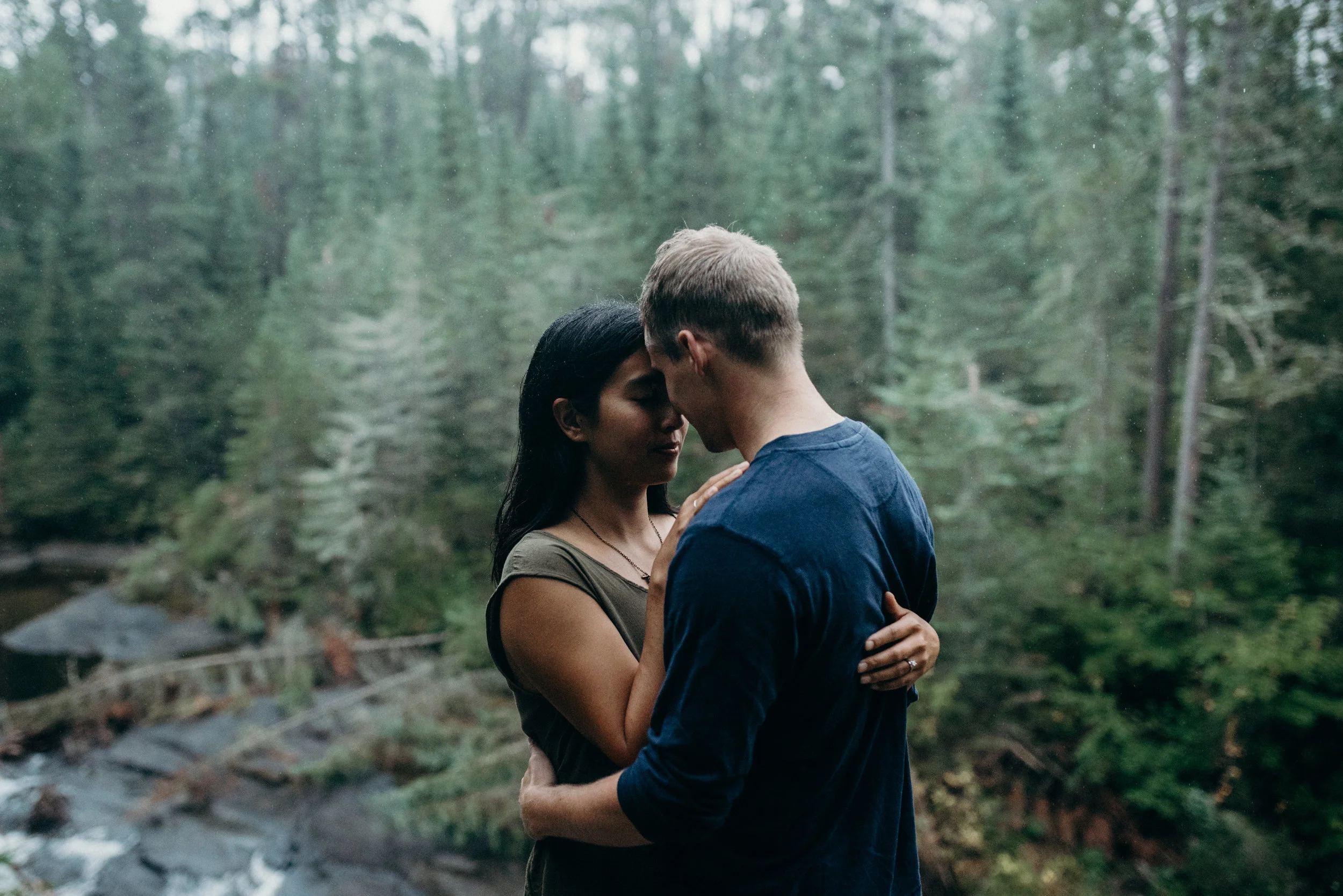The trails by Zoe’s cottage where she spent summers with her mom were the perfect backdrop for her shoot with Pete.
