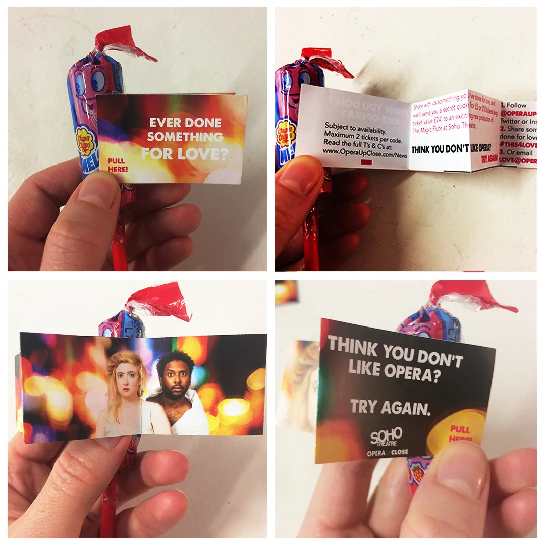 Melody Pops with promotional text attachment