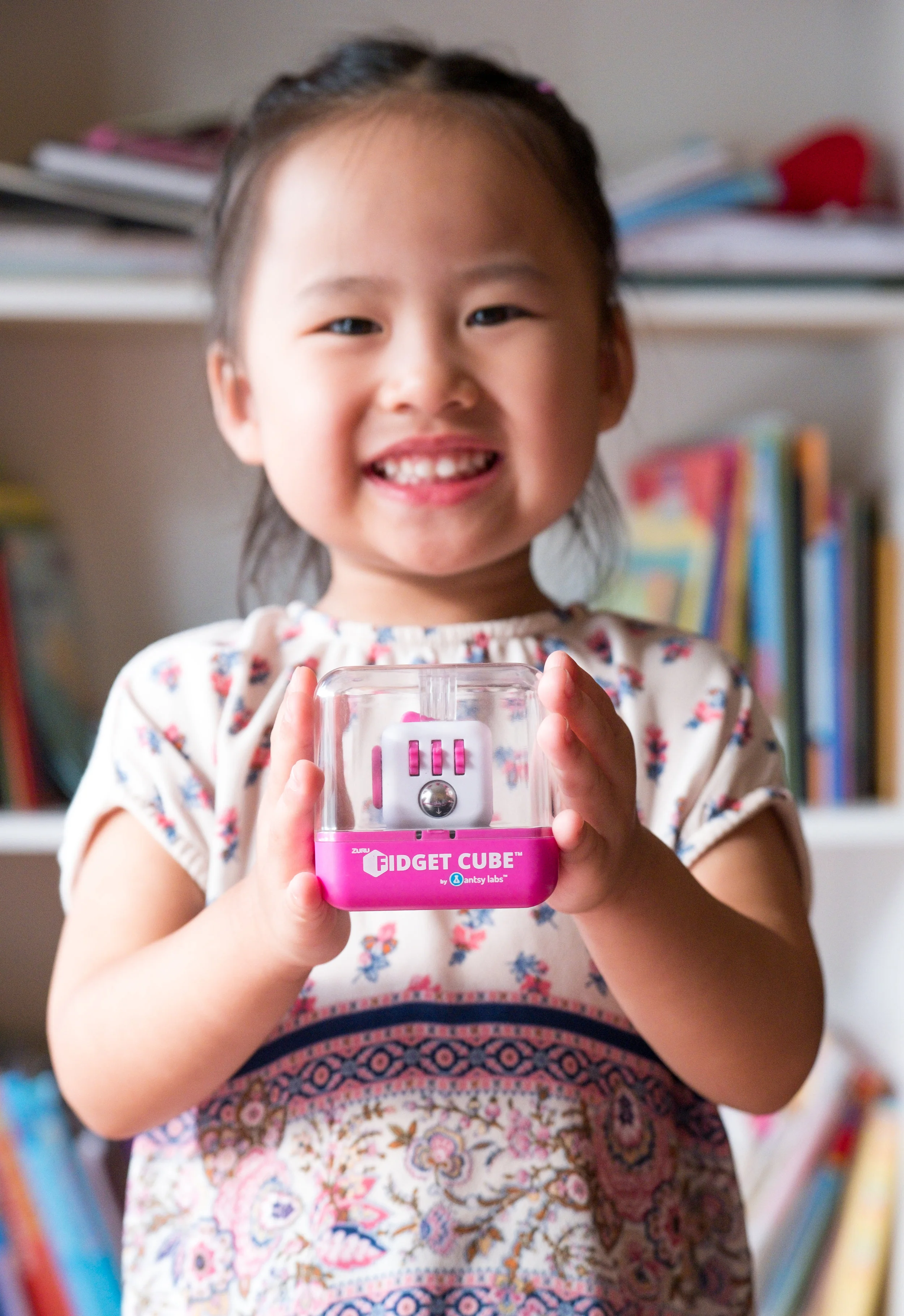 I don't think my daughter needs any stress relieving, but the Fidget cube is definitely something I need sometimes!