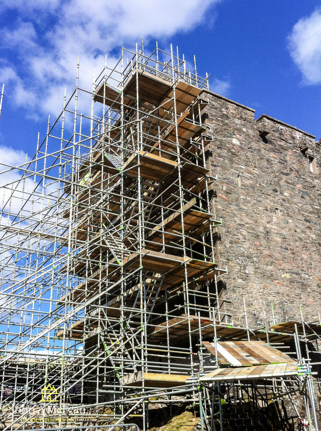 Eilean Donan Castle - main keep gable works