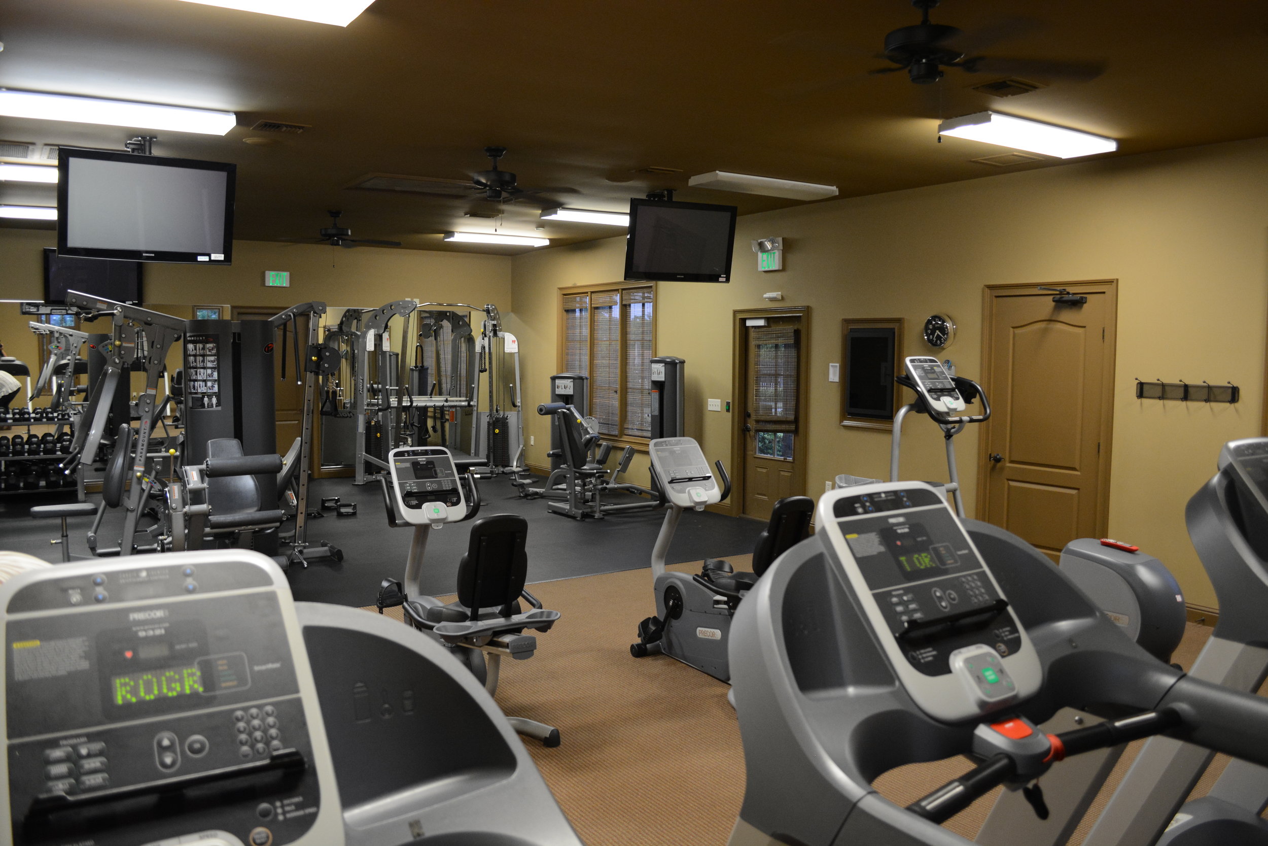 No gym membership needed with a 24-hour access fitness center in your private clubhouse. 