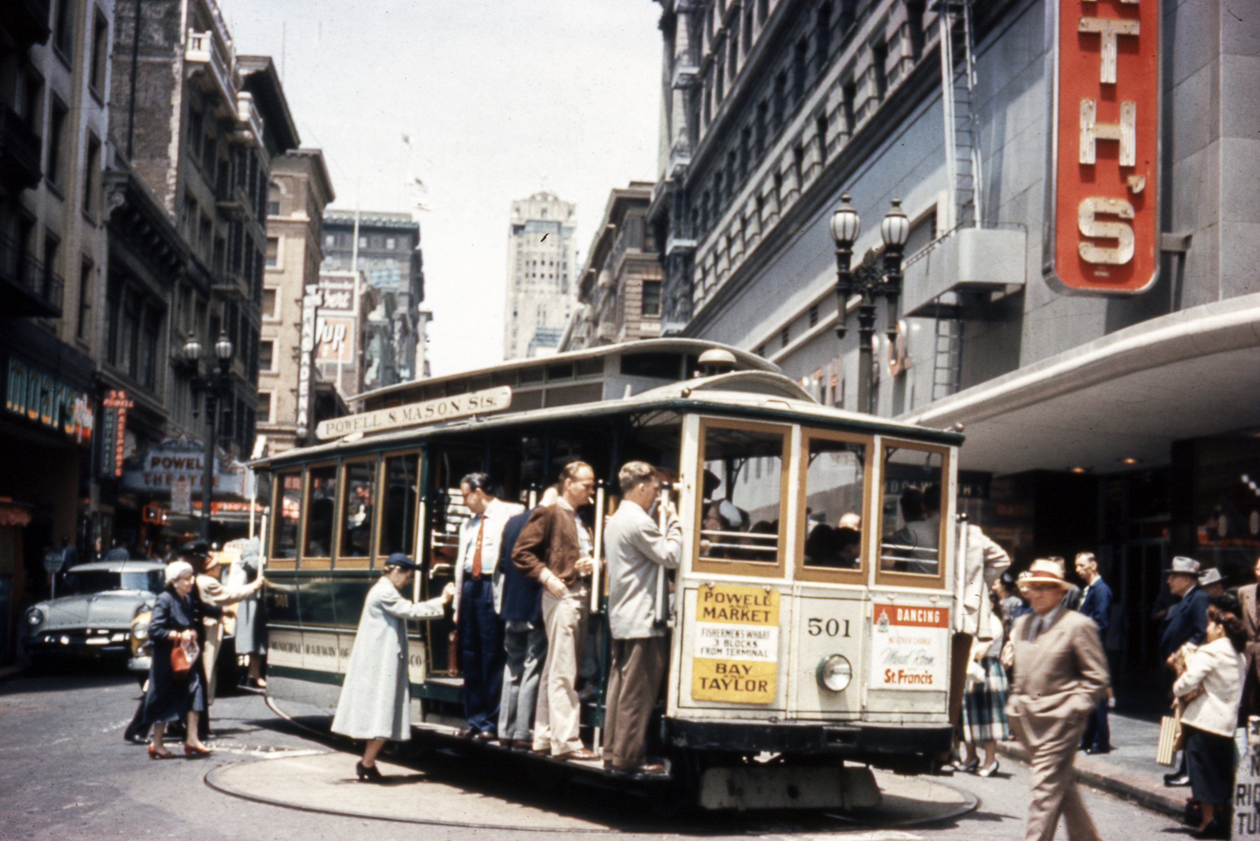 Cable Car on Turntable at Powell and Market