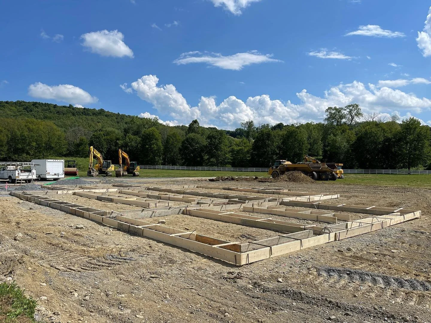 Got a good jump on this large custom home in Pine Plains. It&rsquo;s going to be a hot one this week.