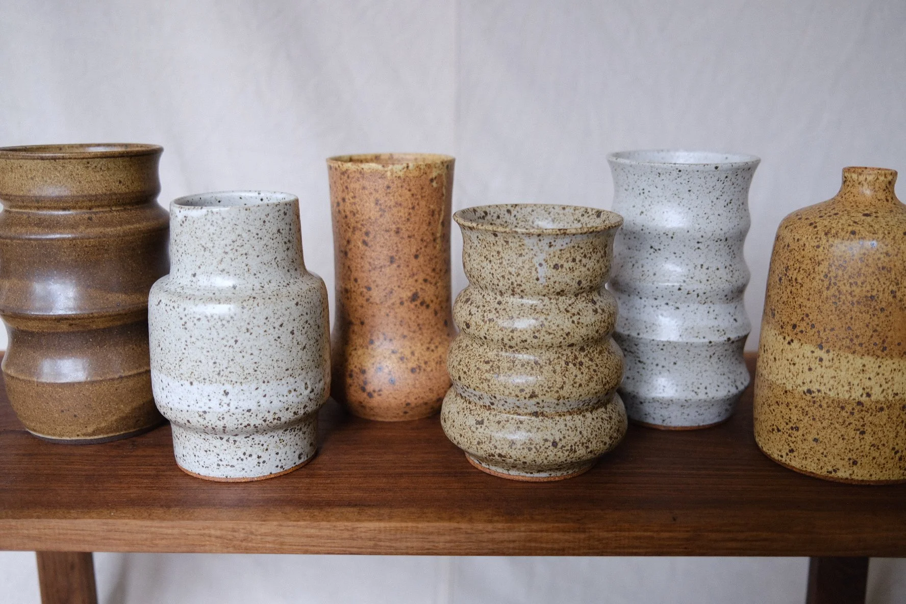 Unique ceramic statement vessels vases sculptural handmade stoneware