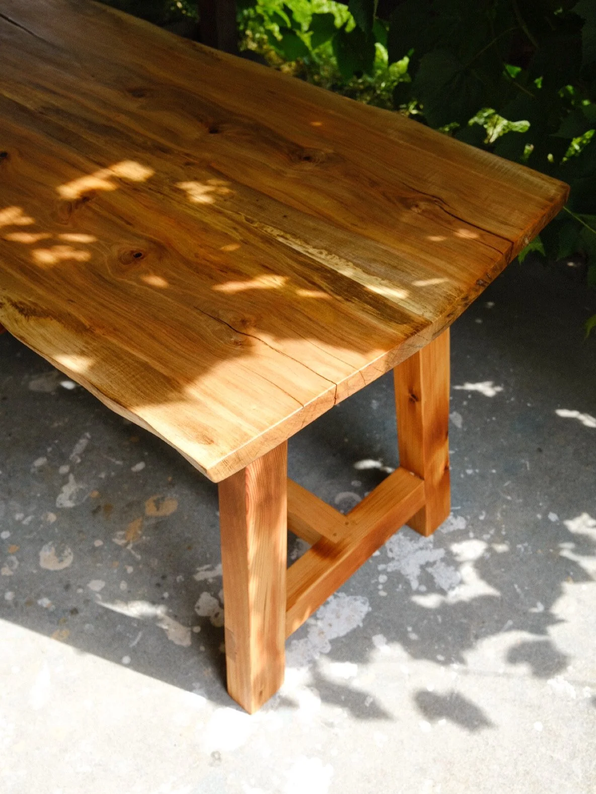 Handmade Japanese live edge farm table