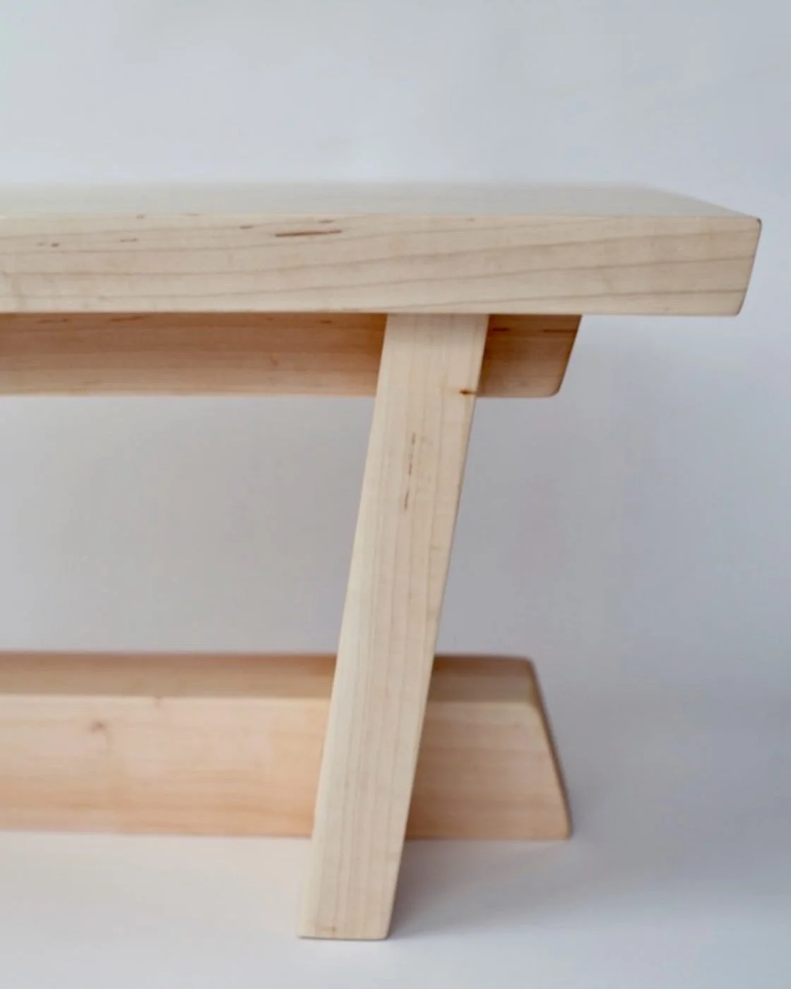 Handmade solid maple nakashima style tea table coffee table