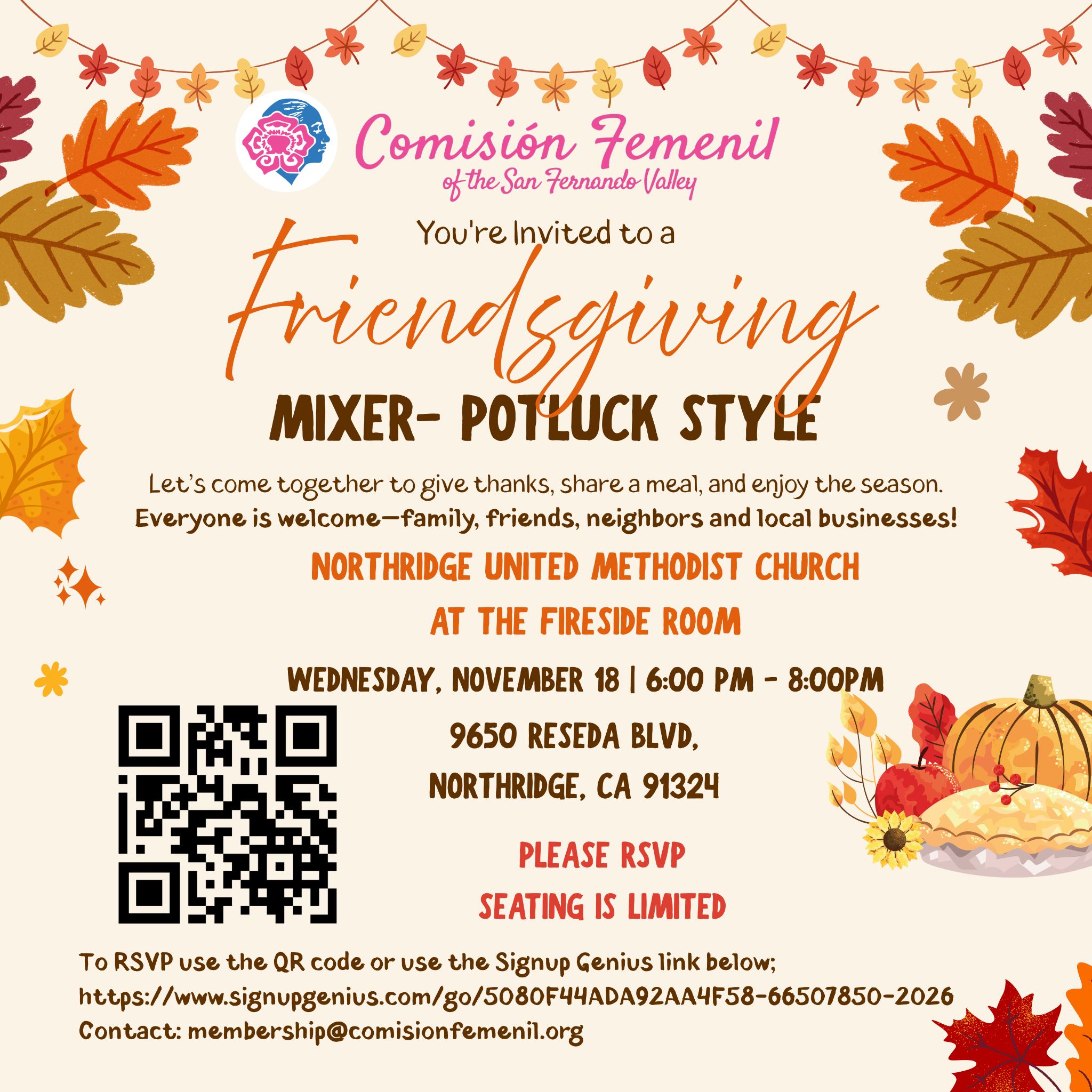 General Monthly Meeting - Friendsgiving - November 2026 