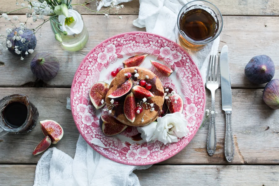 Super Fluffy Vegan Pancakes And Seasonal Figs V Chf Nf With