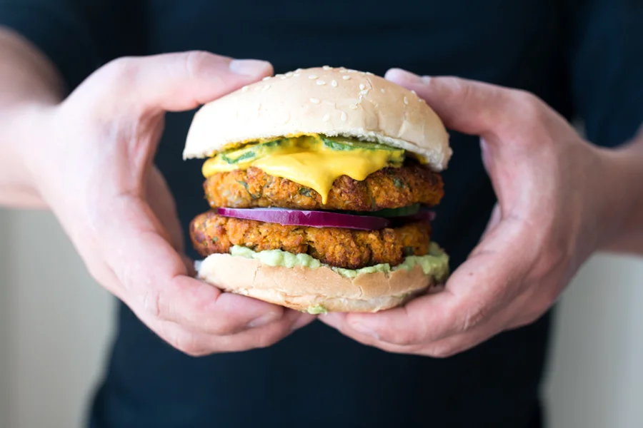 VEGAN CHICKPEA SWEETCORN BURGERS + A COOKBOOK GIVEAWAY! (V+, ChF, GF, NF)
