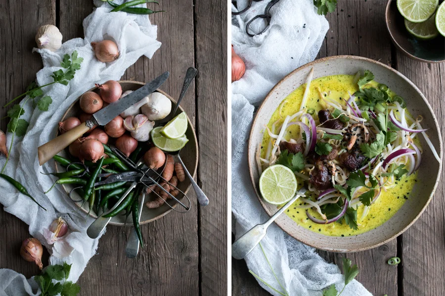 VEGAN THAI SOUP - KHAO SOI SOUP (V+, GF, NF, V, GrF, P)