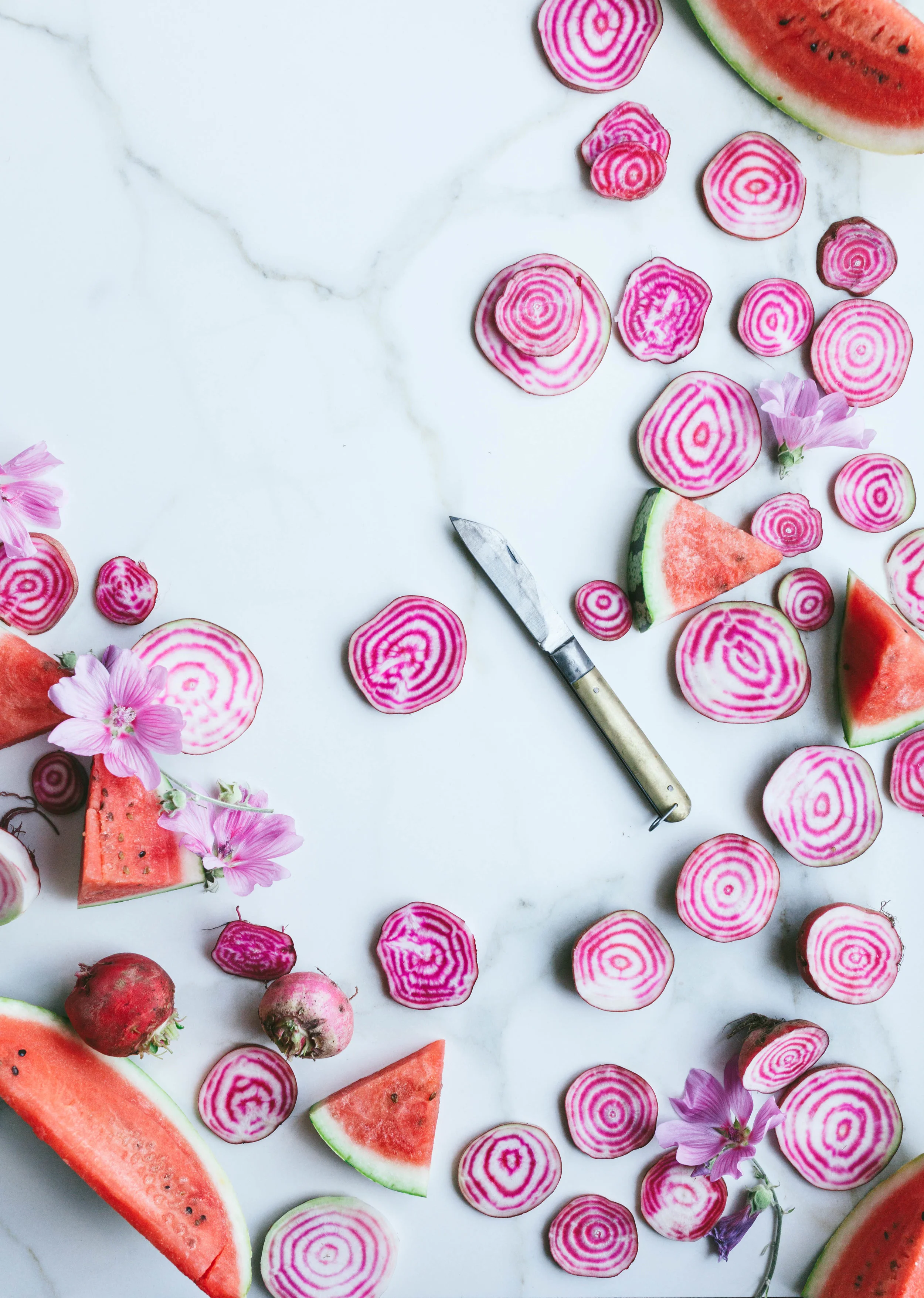 Watermelon and candy beetroot salad recipe - The Little Plantation