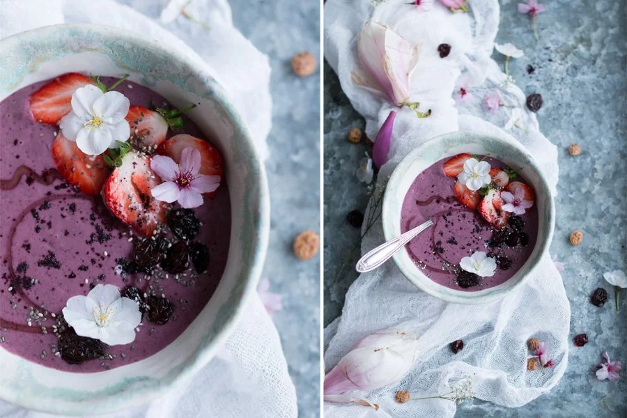 RAW VEGAN ACAI SMOOTHIE BOWL + A COOKBOOK GIVEAWAY! (V+, V, ChF, GF, GrF, P, R)