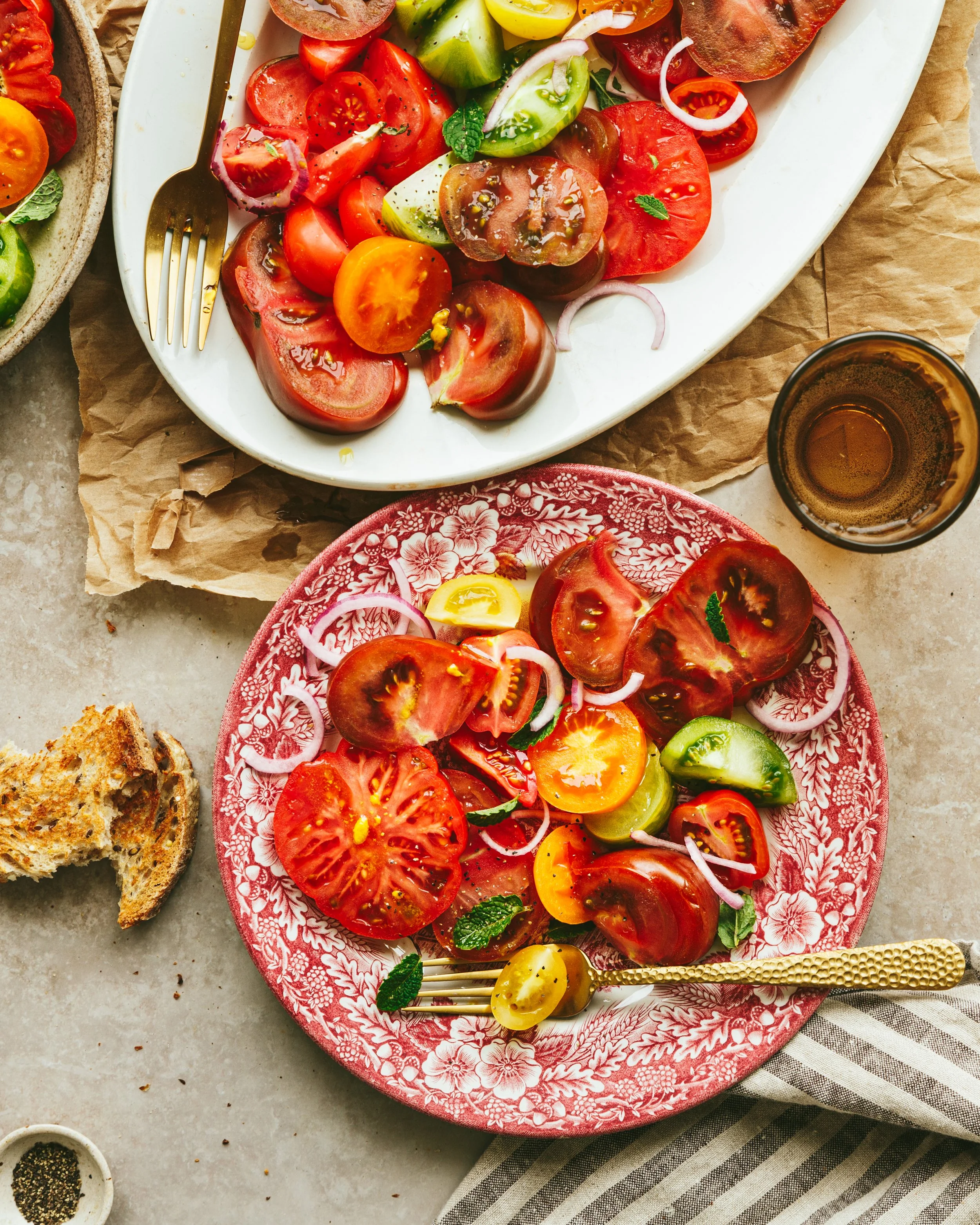 EASY TOMATO SALAD RECIPE TO MAKE AHEAD + A COOKBOOK GIVEAWAY!