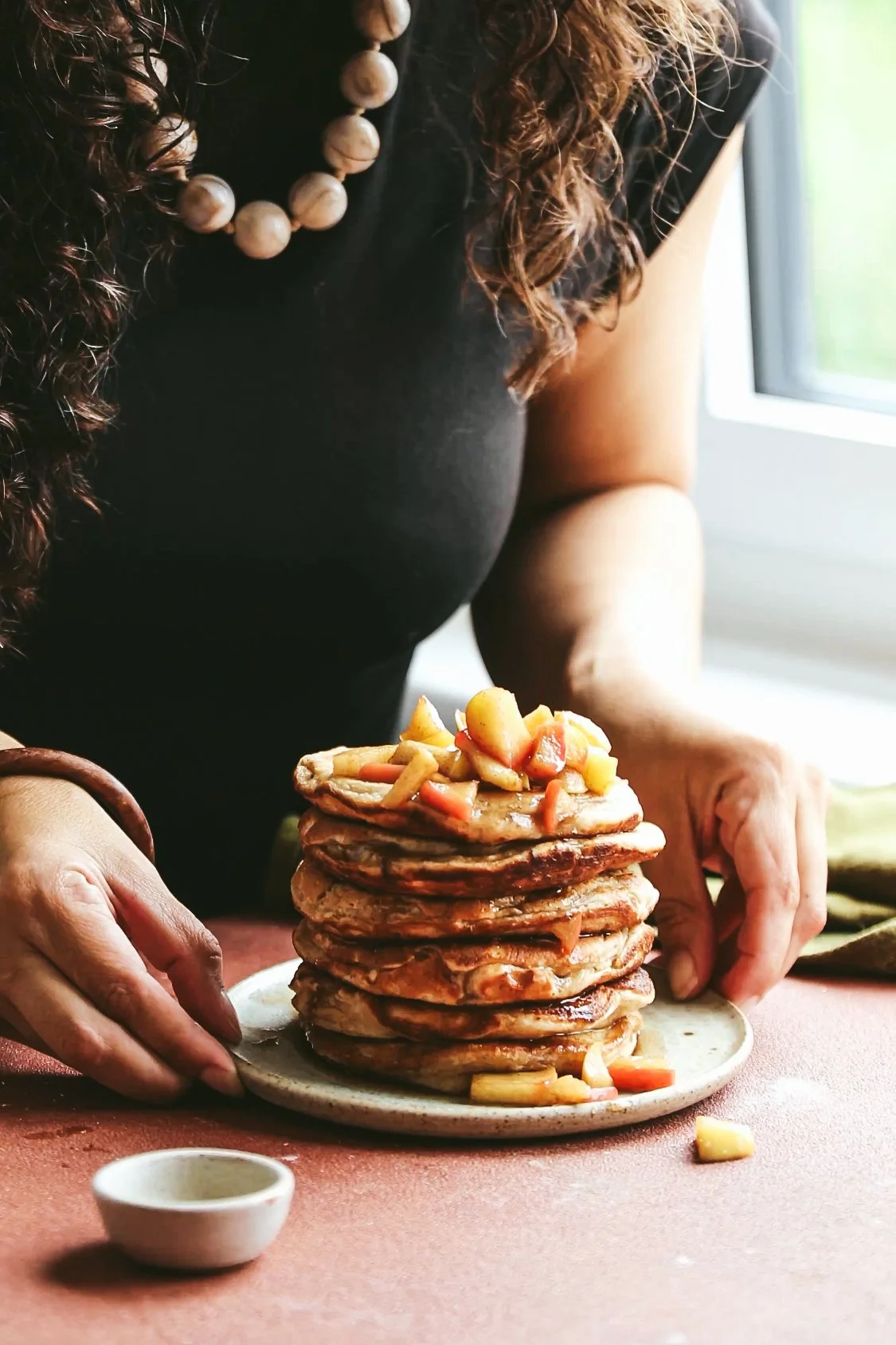 HIGH PROTEIN SPICED APPLE PANCAKE RECIPE