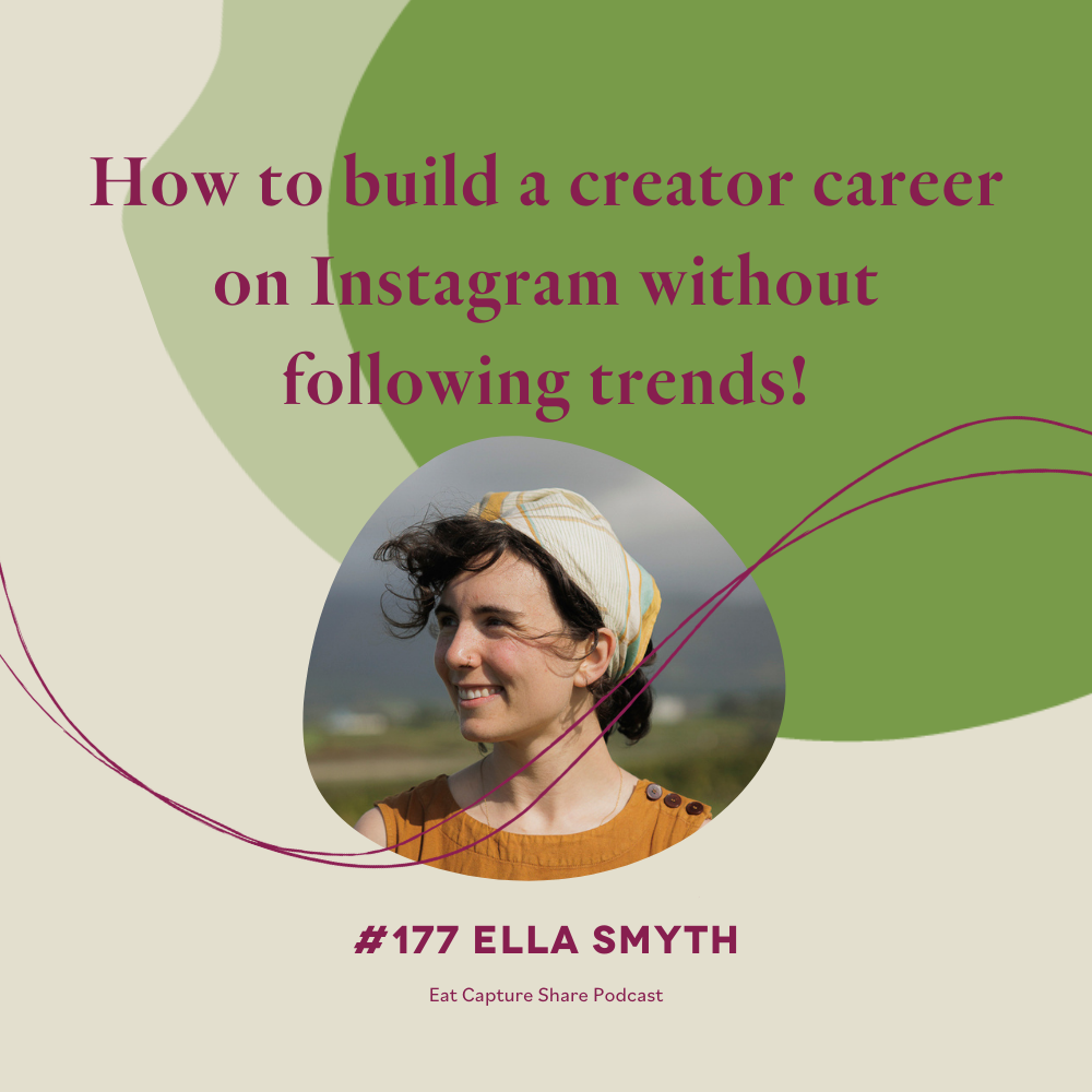 Eat Capture Share podcast cover art including profile picture of guest Ella Smyth