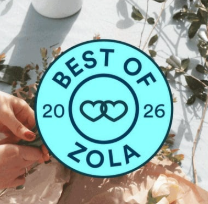Best of Zola 2026 award for top-rated wedding makeup artist in the San Francisco Bay Area