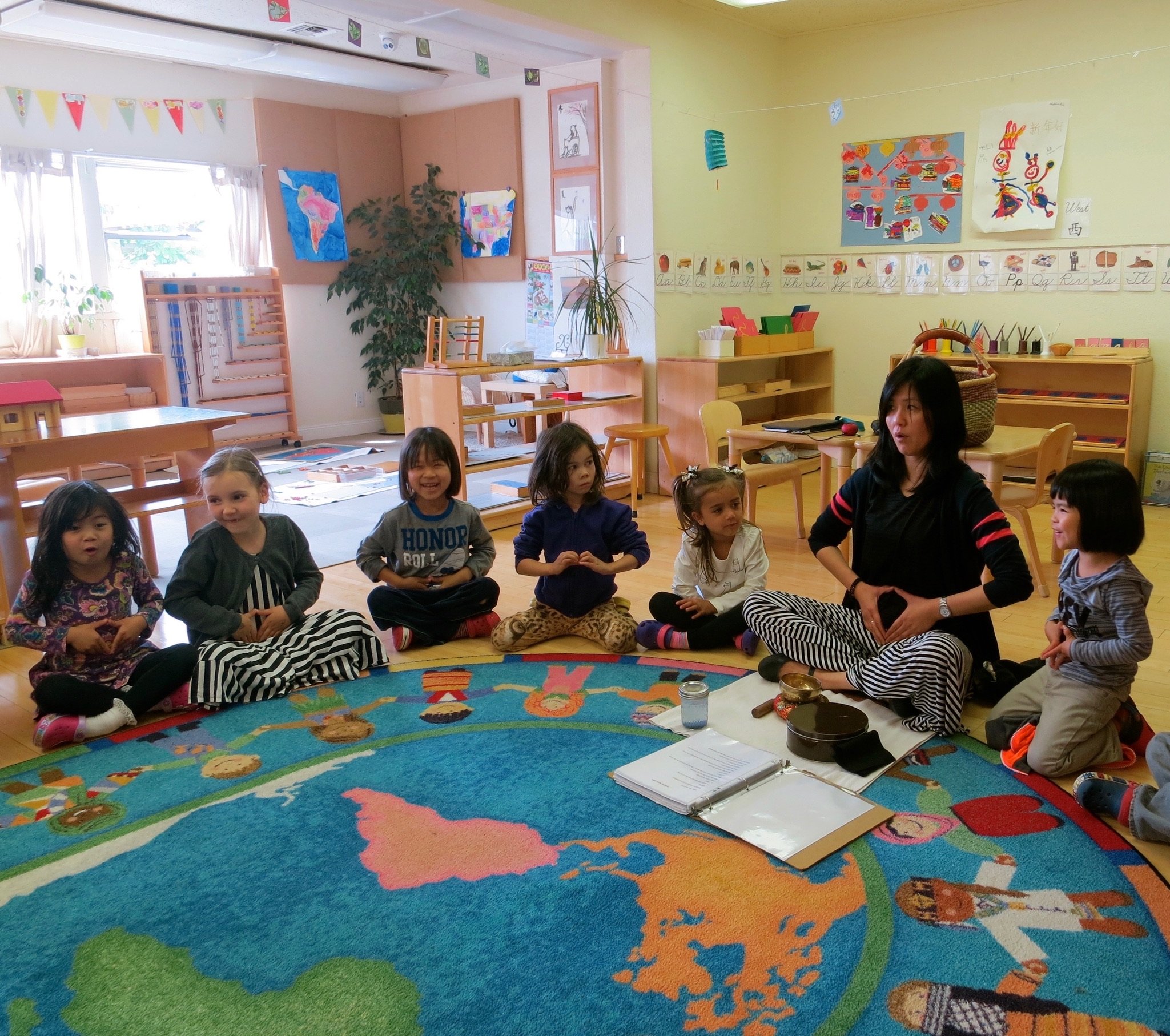 In-person weekly classes for children in a school setting