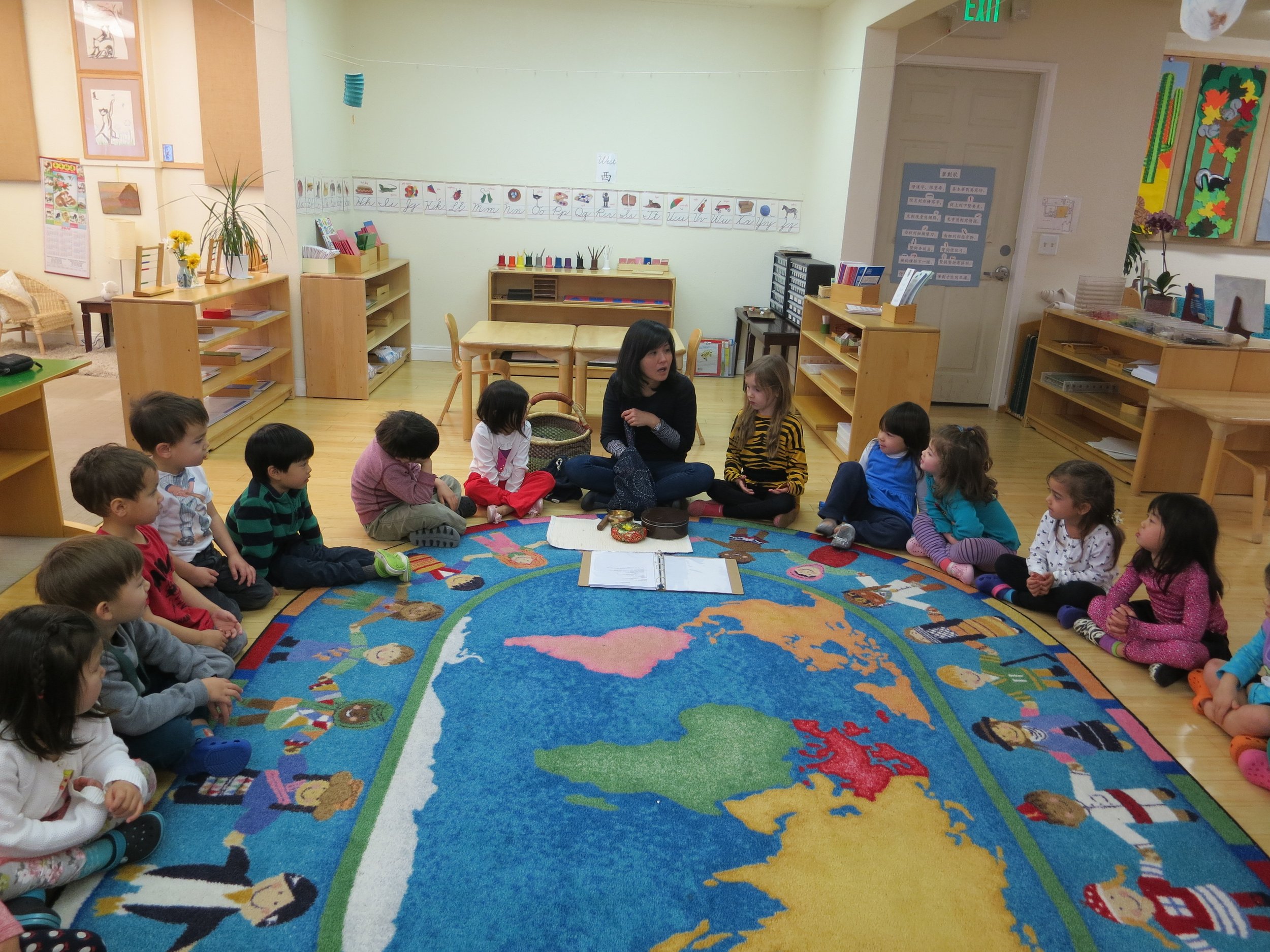 In-person weekly classes for children in a school setting