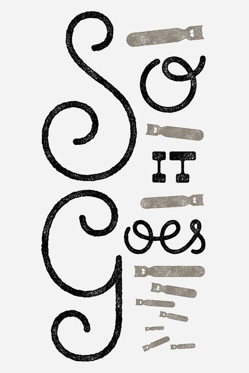So It Goes Lettering