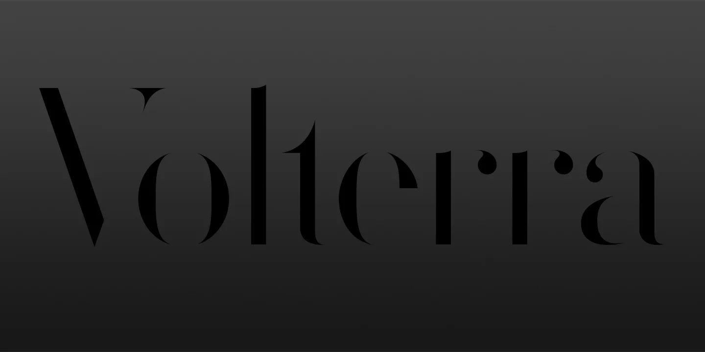 Volterra Typeface Design