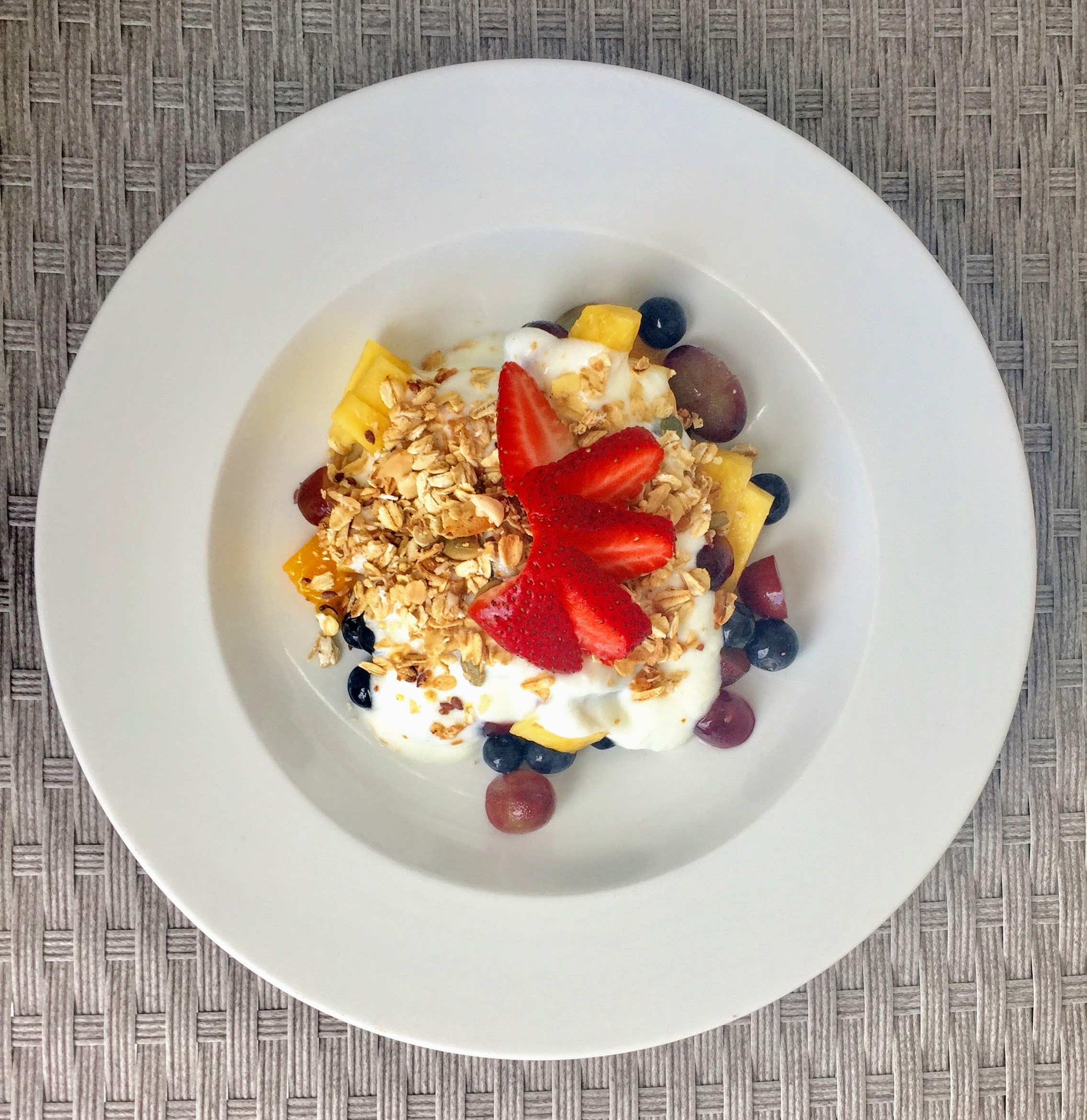 Fruit and Yogurt with a Homemade Granola