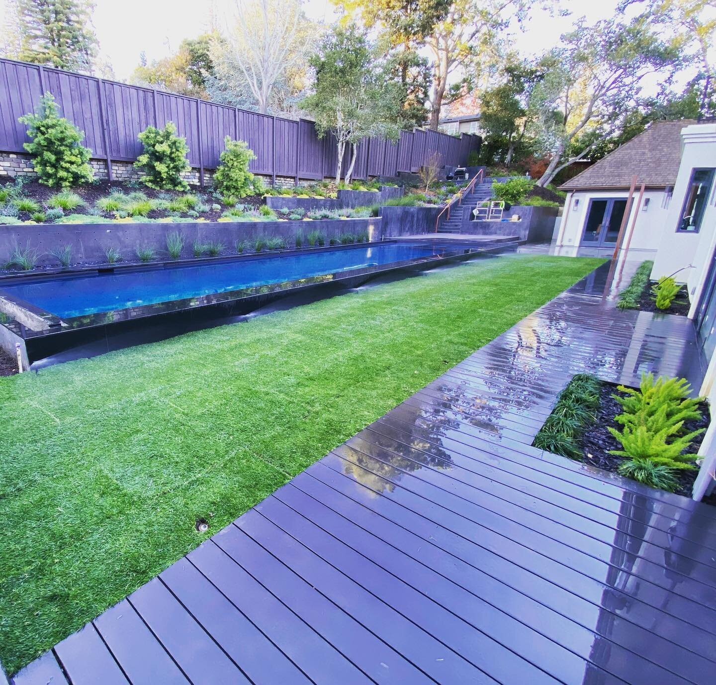 Every square inch to be enjoyed in this modern backyard!