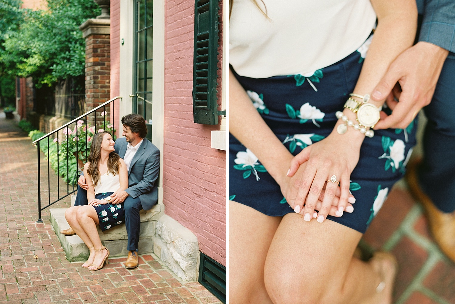 Downtown Lexington Engagement Session Talon Winery Picnic Engagement Session Gal Meets Glam Anthropologie Dress Laura Bodnar Photography Lexington Wedding Photographer Film Photography_0003-1.jpg