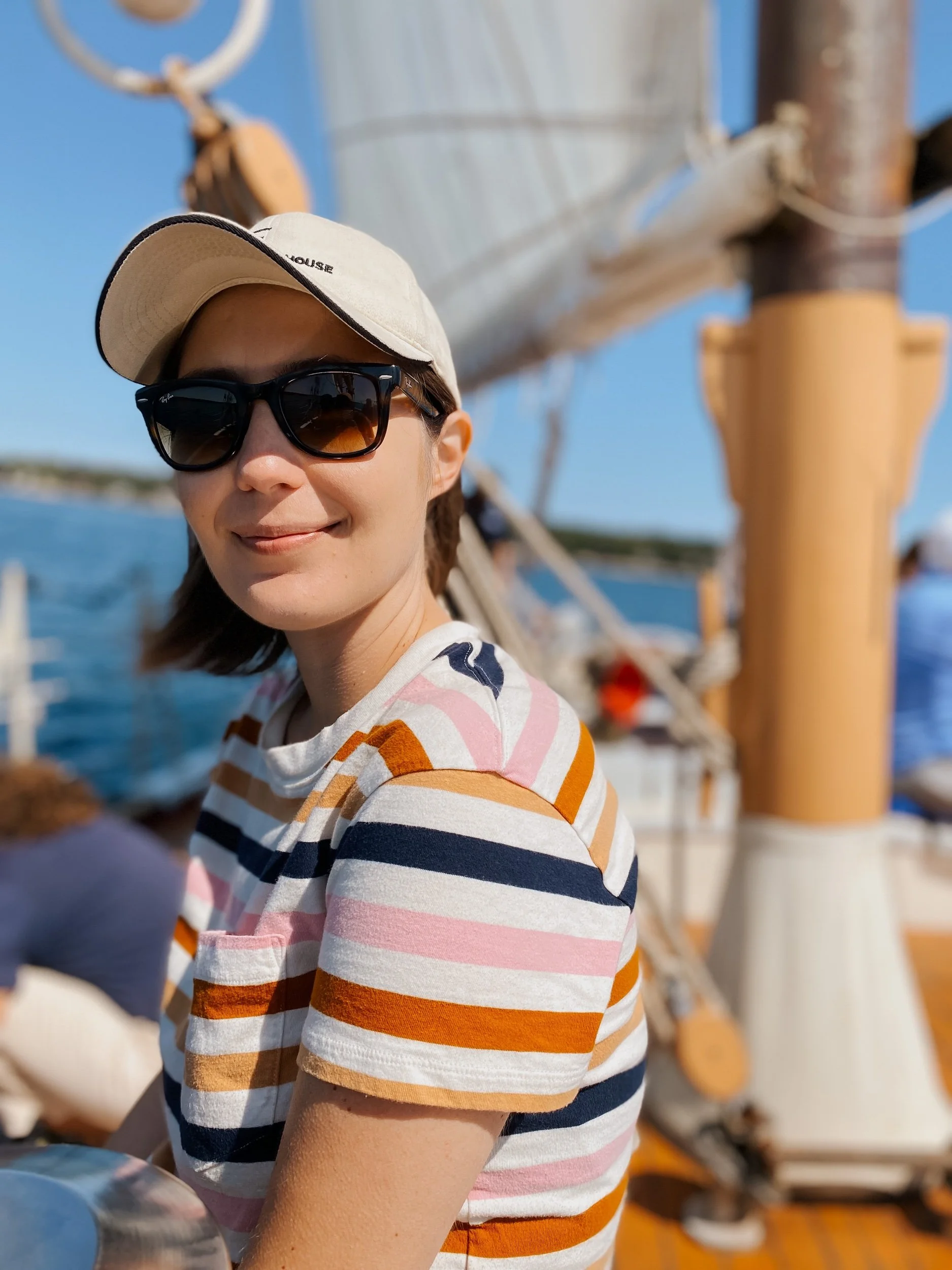Ariana Tavares sailing in Boothbay Harbor, Maine