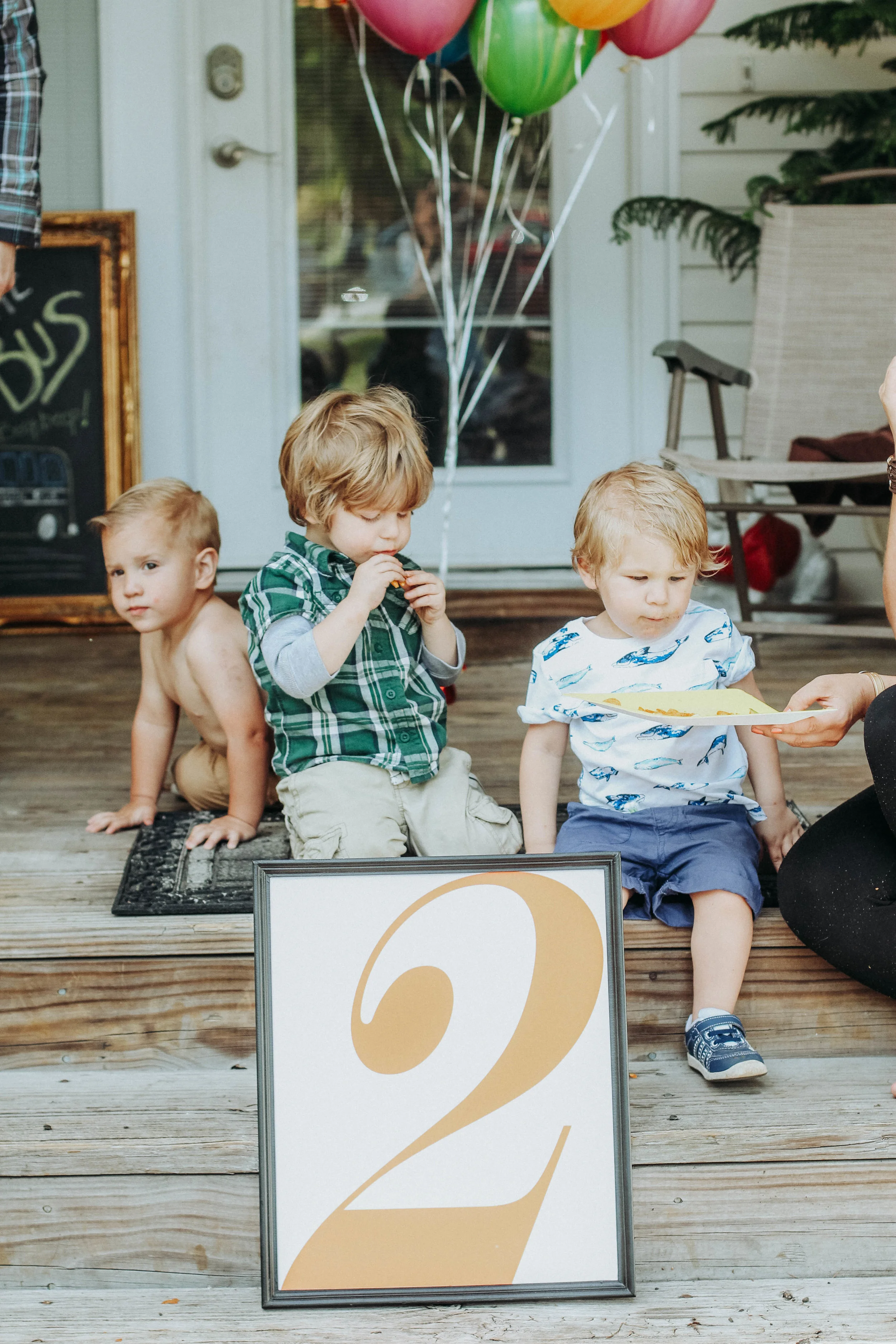 Emmerson (far right) with his two best friends since birth, Micah (far left) and Jaxson, his first cousin.