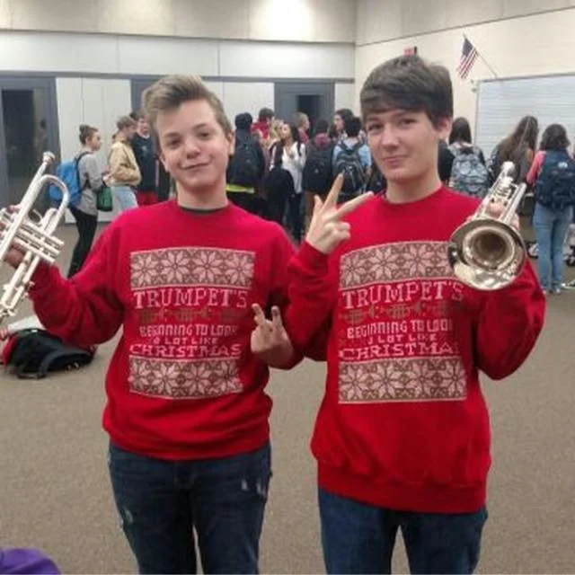Look at these tacky Christmas sweatshirts, omgsocute