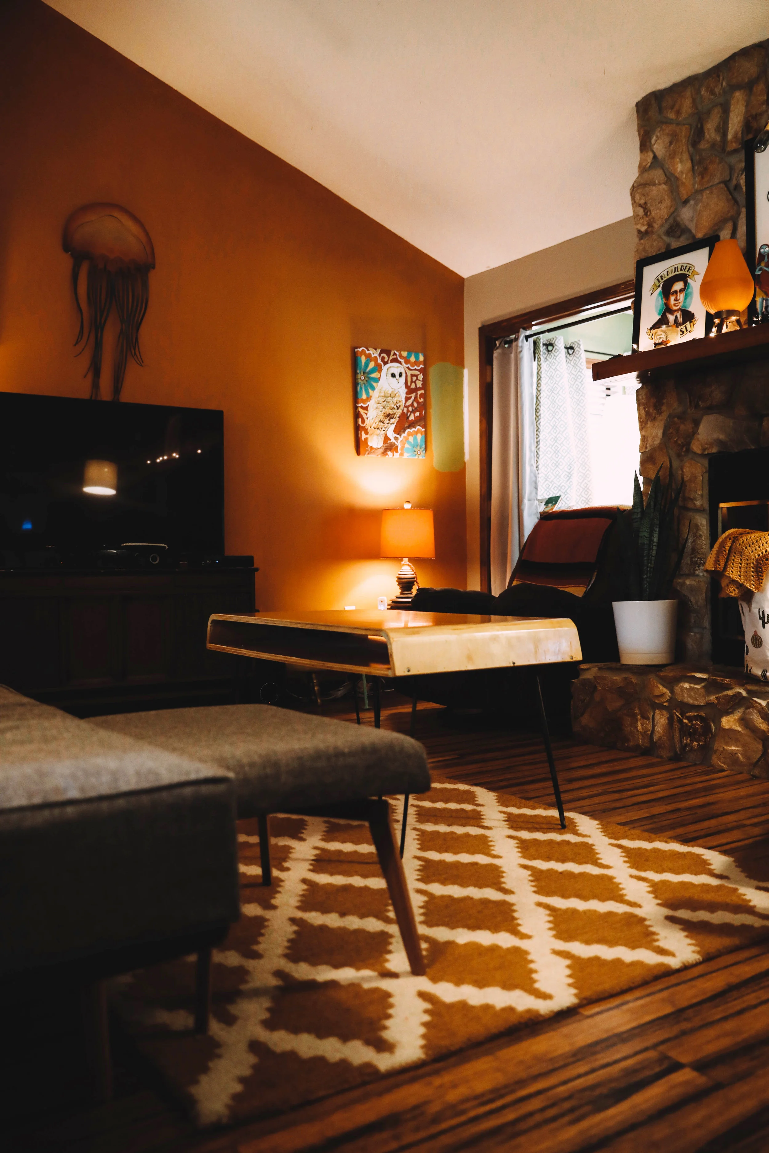 Couch & coffee table crafted by Chris McKenzie