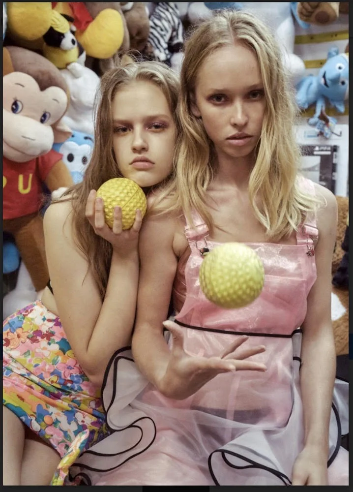 Organza overalls: Lynne Weare @lynnehw Photographer: David Hans Cooke @studio.davidhanscooke Stylist: Marisa Ellison: @marisa_ellison Makeup: Yui Ishibashi @yui_i Hair: Wade Lee @hairbywadelee Models: Emma at Silent Models NY and Farrah at Elite Models NYC