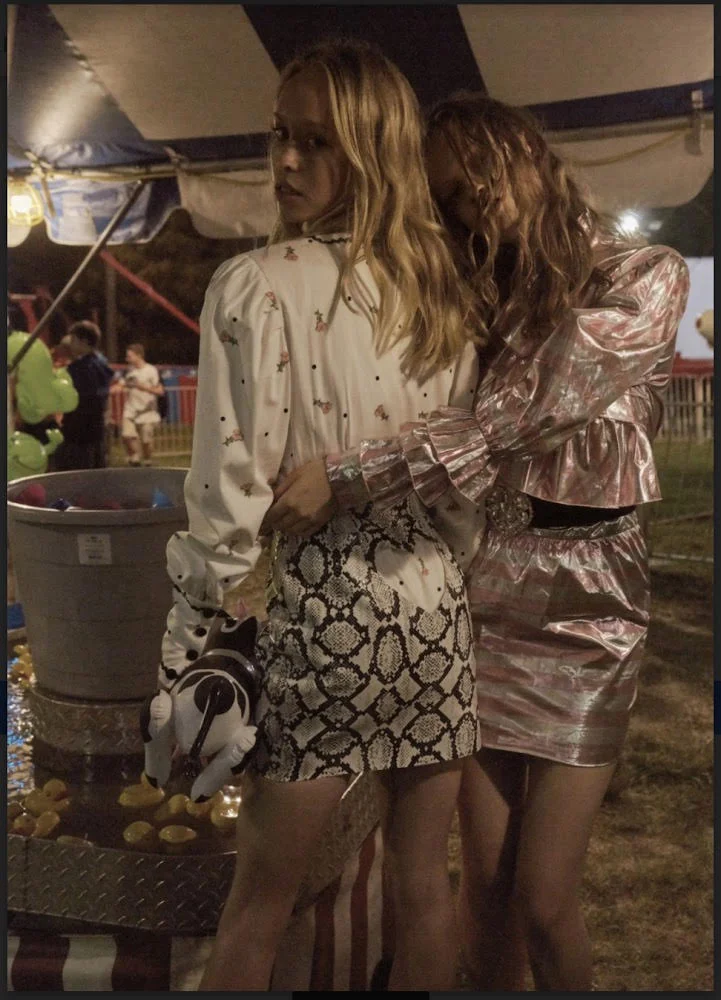 Snakeskin skirt: Lynne Weare @lynnehw Photographer: David Hans Cooke @studio.davidhanscooke Stylist: Marisa Ellison: @marisa_ellison Makeup: Yui Ishibashi @yui_i Hair: Wade Lee @hairbywadelee Models: Emma at Silent Models NY and Farrah at Elite Models NYC