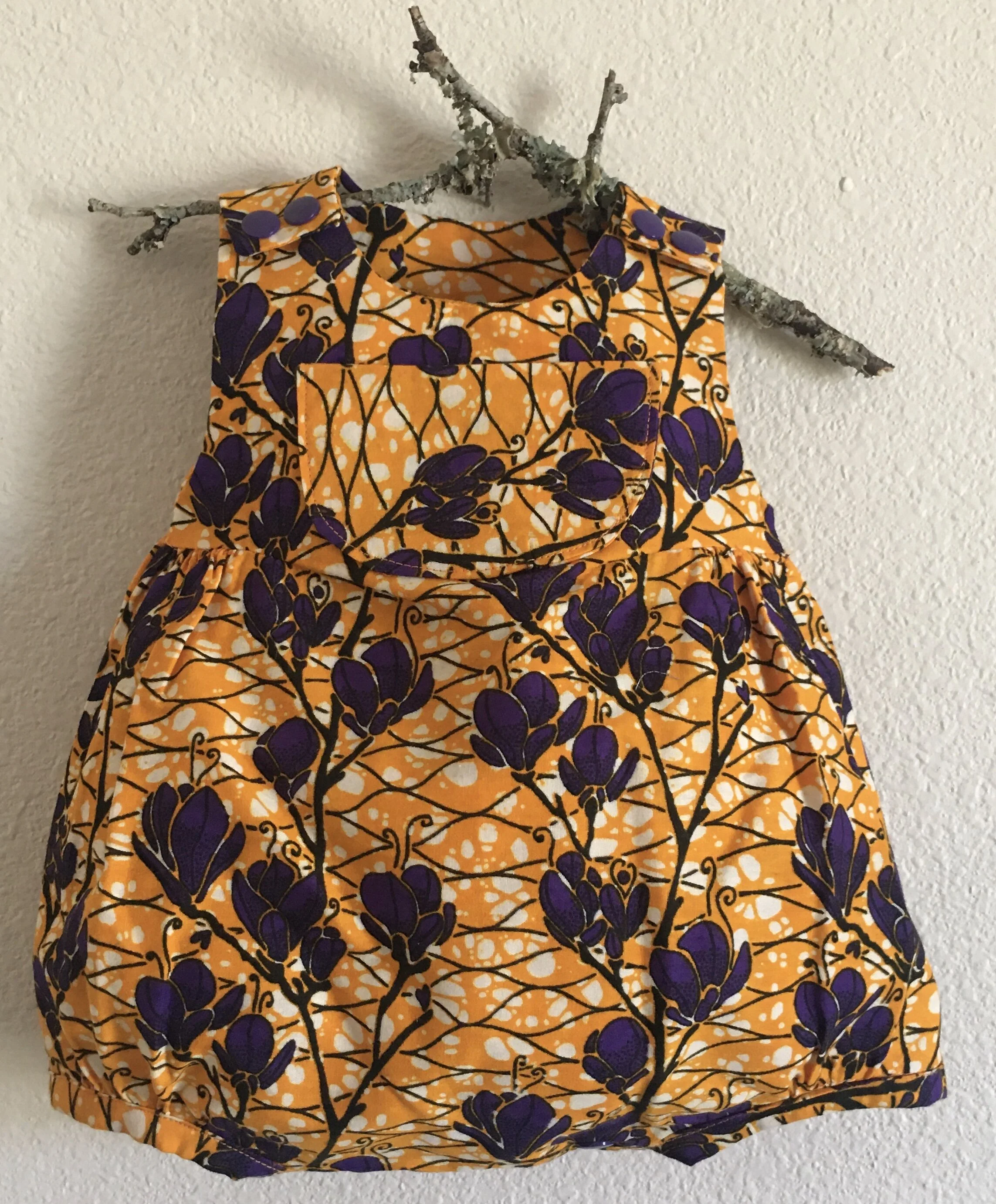 Baby Romper/Bubble - Orange Bud