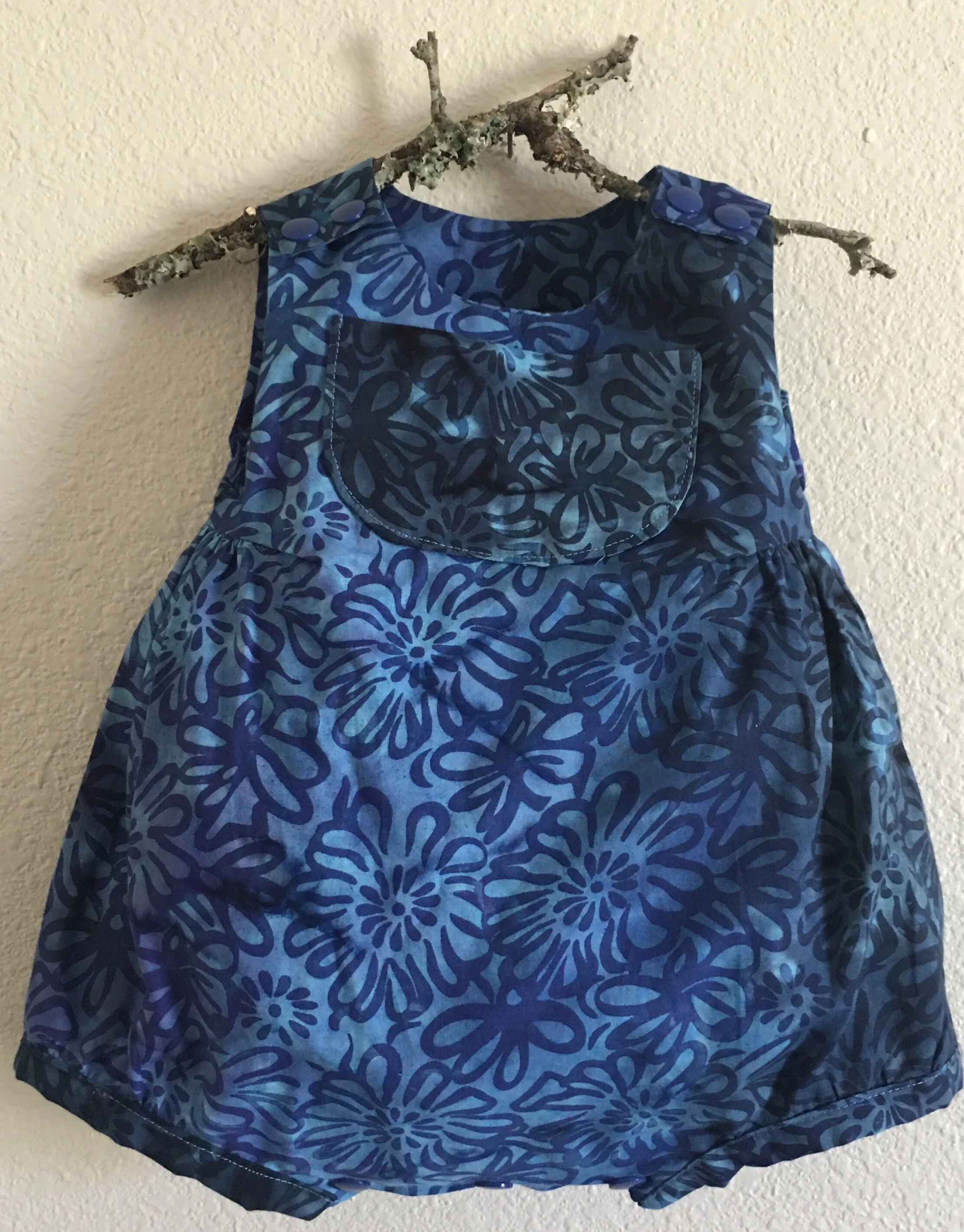 Baby Romper/Bubble - Blue Batik