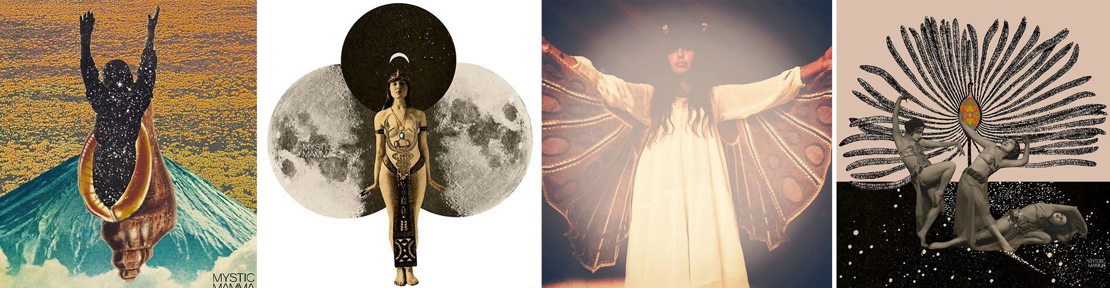 Mystic Mamma makes these trippy collages, gives insight on astrology and is a good wellness blog. Like this…”FULL MOON in SCORPIO opens a gateway to our truest depths, where we can really tune in to our hearts deepest desires, and gleam our truest reflection.” Serpent and Bow Rachel Blodgett makes these beautiful undergarments and bathing suits. It’s a great way to have body art when you don’t have any.