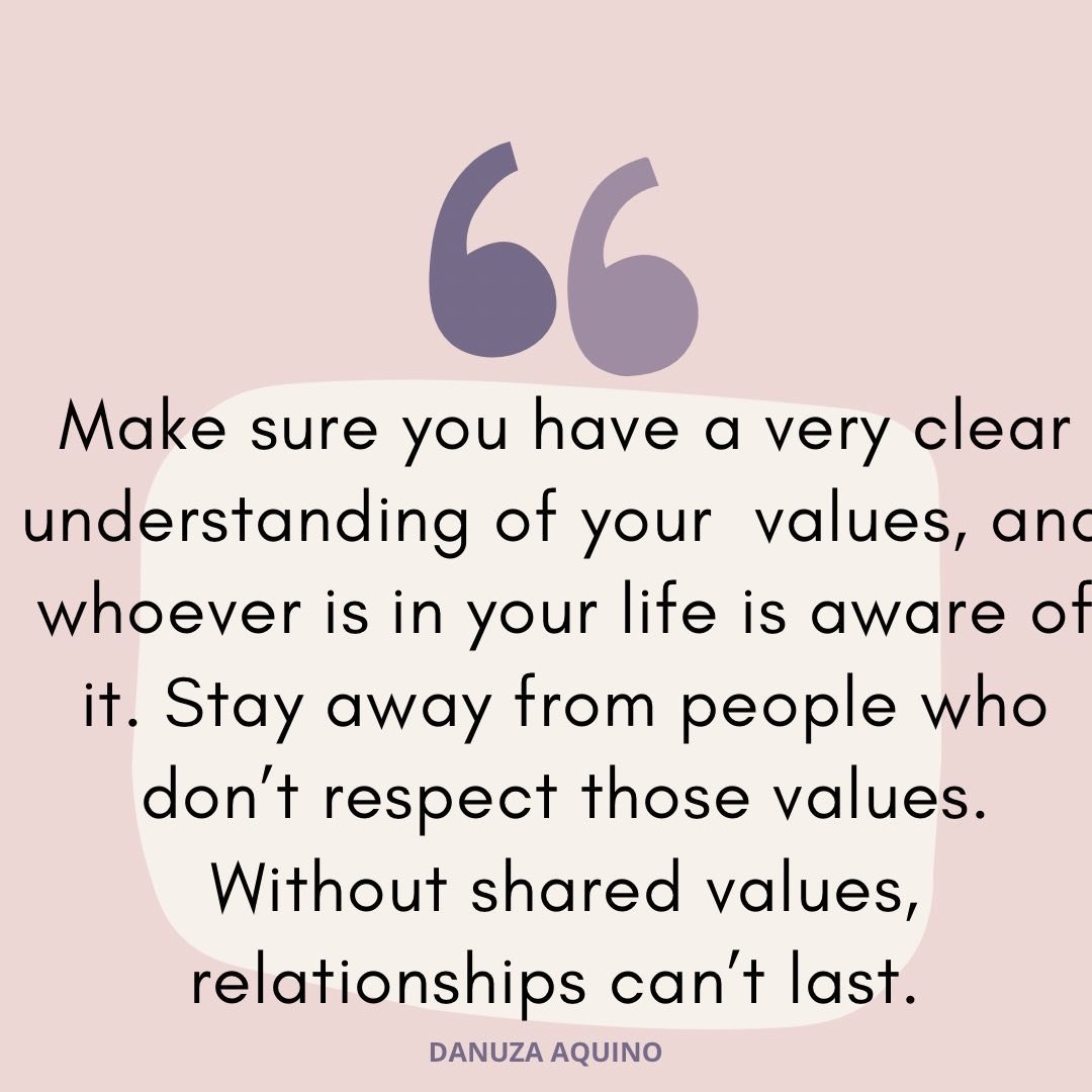 Sometimes we dive deep into relationships without paying attention to the values we have in common. We can adapt, accept certain differences and be kind/ inclusive/ open minded, but without sharing and respecting some primary values that are importan