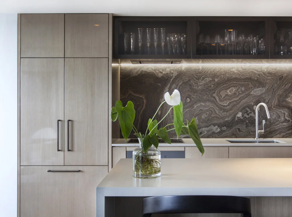 Engineered with Marble Splashback